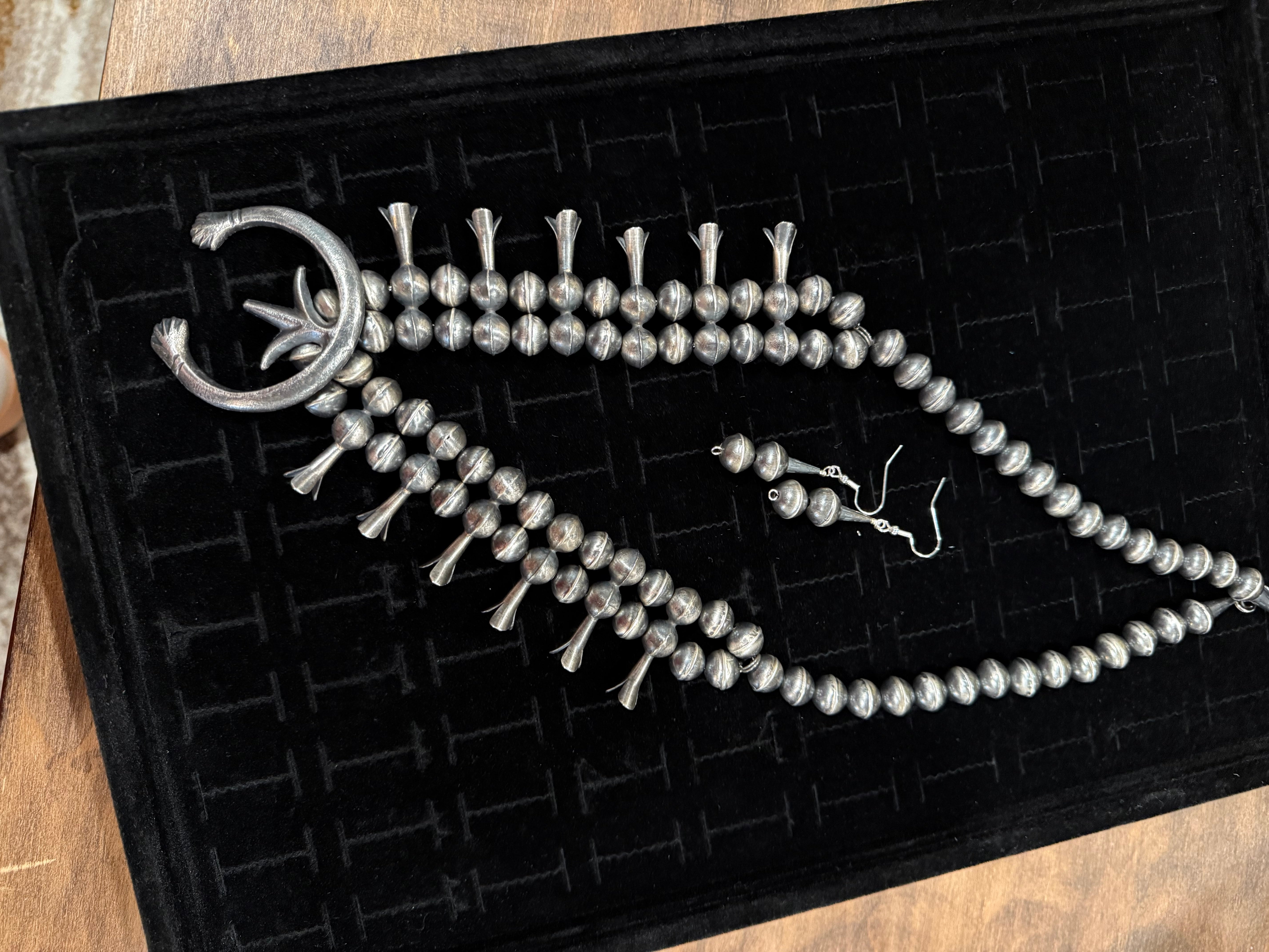 Sterling Silver Naja w/ Navajo Earrings