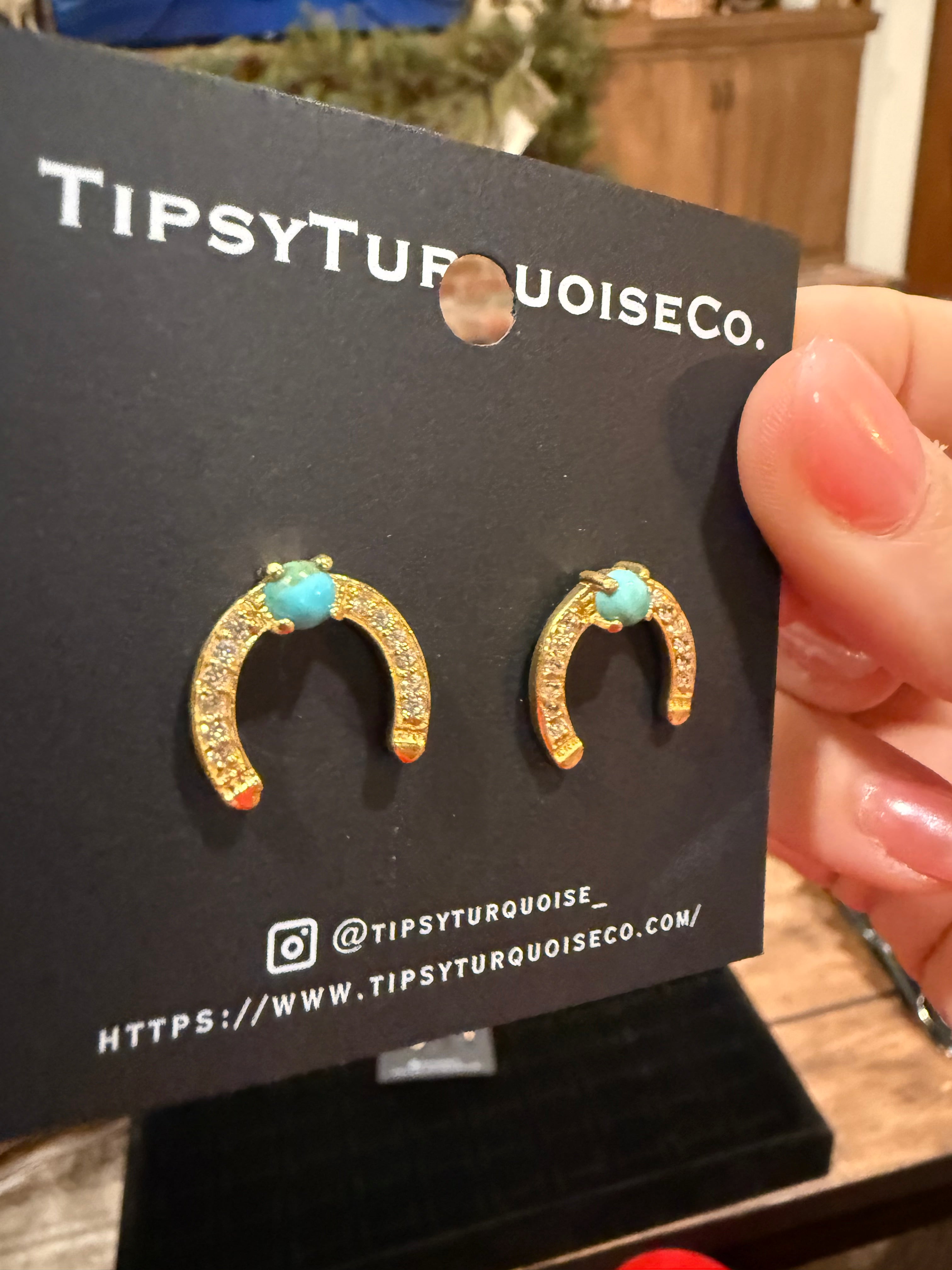 14k Gold Plate over Sterling Horseshoe Earrings