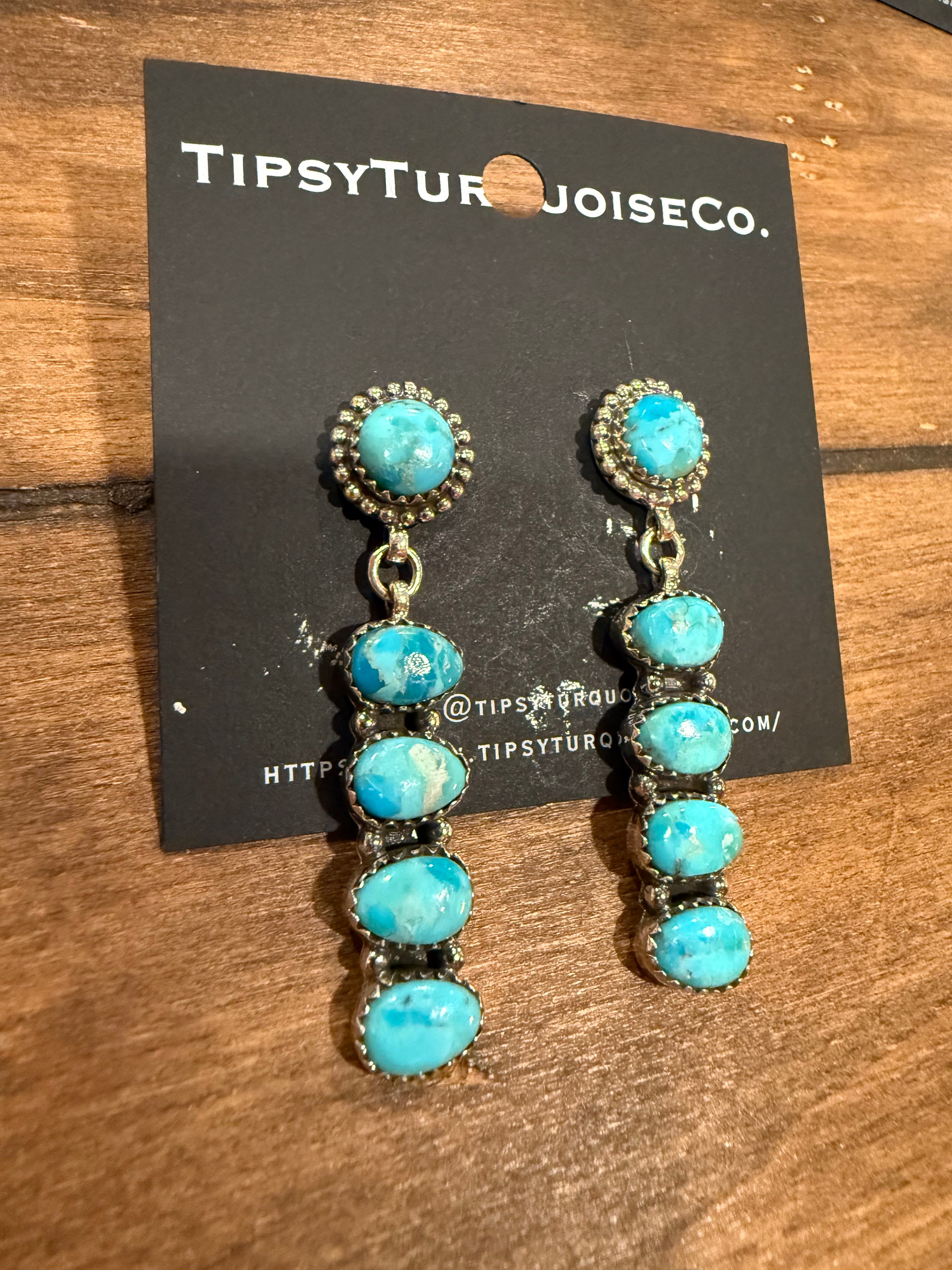 Kingman 5 Stone Drop Earrings