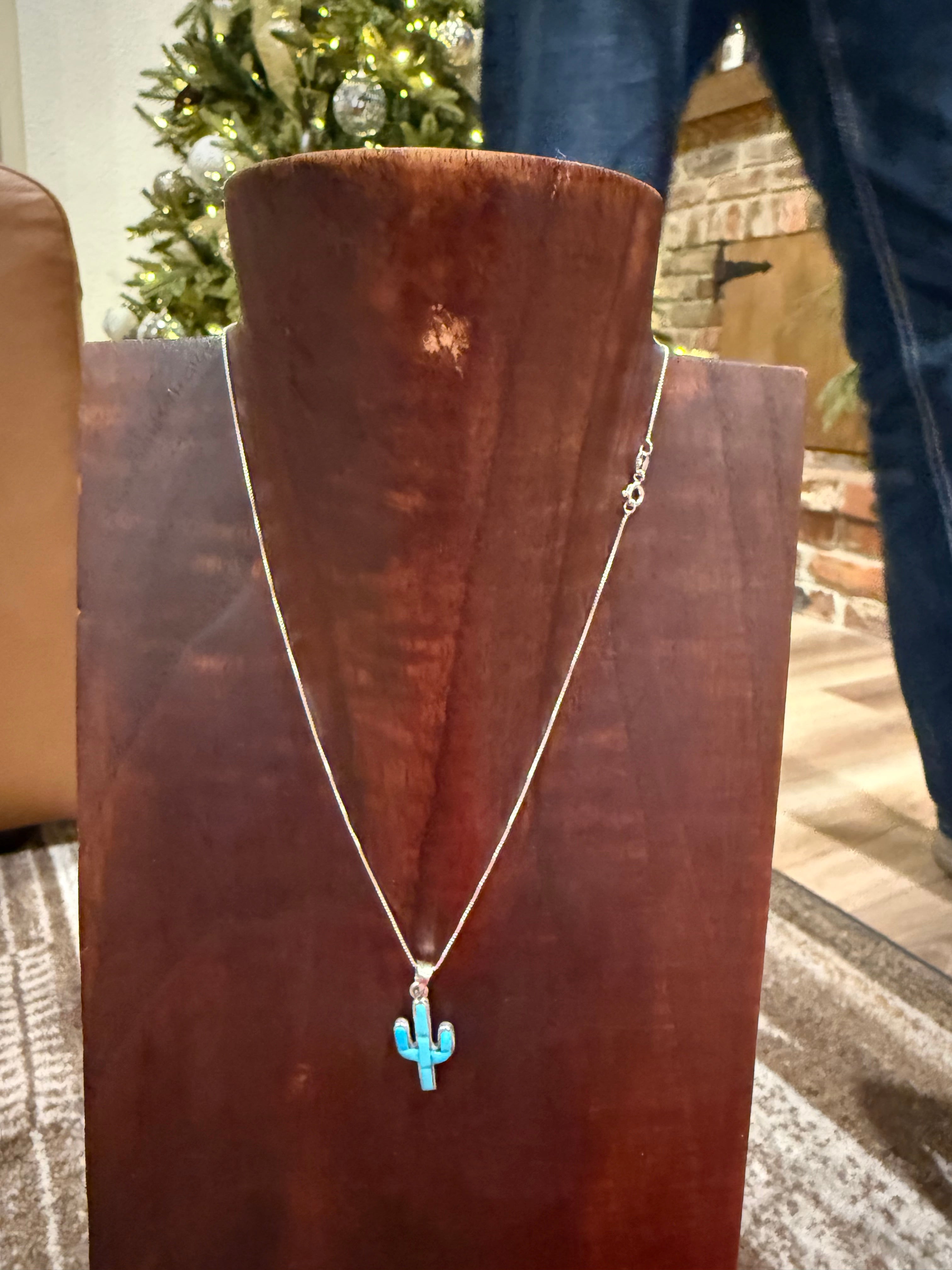 Turquoise Cactus Necklace