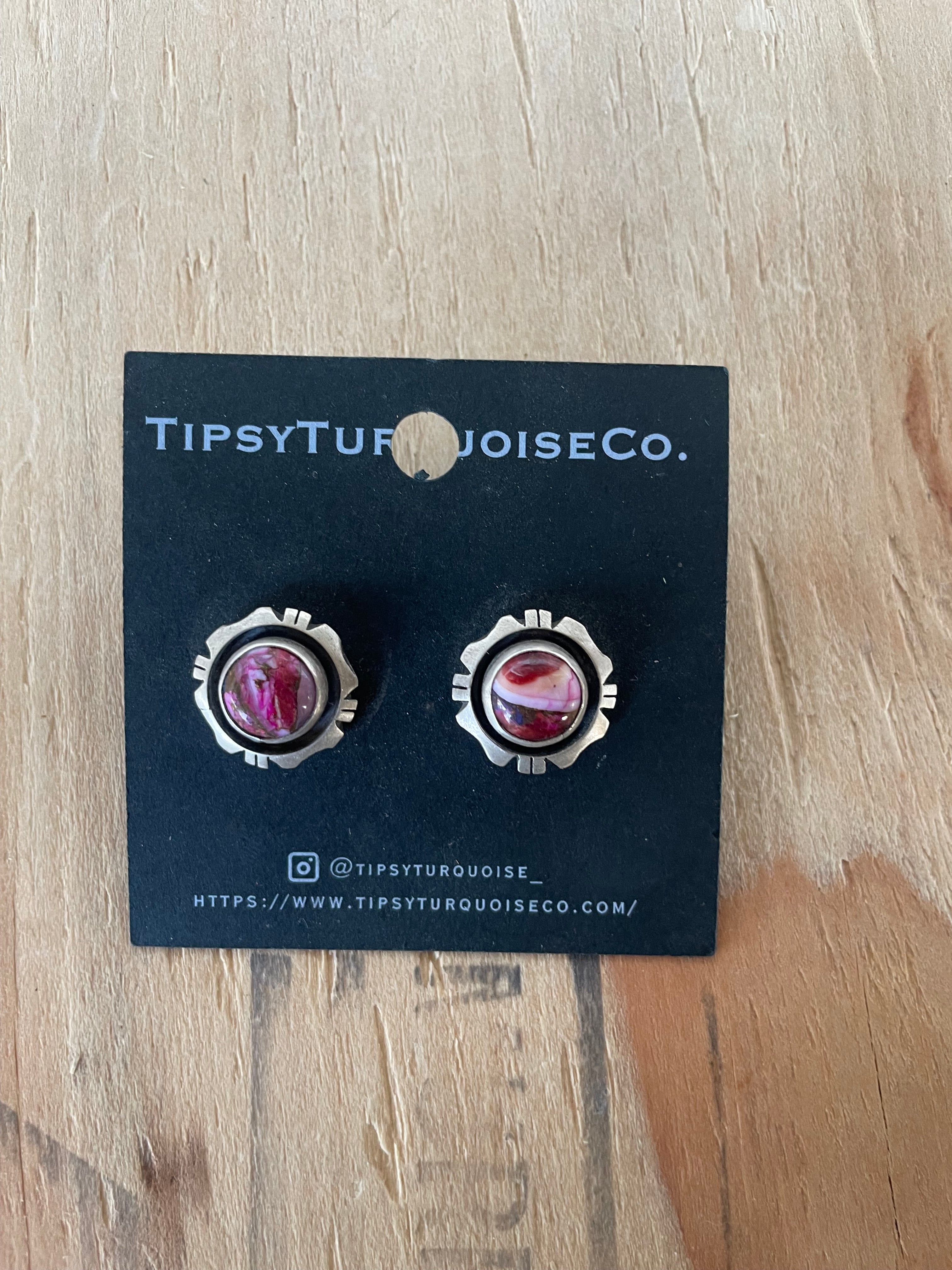Pink Mojave Studs