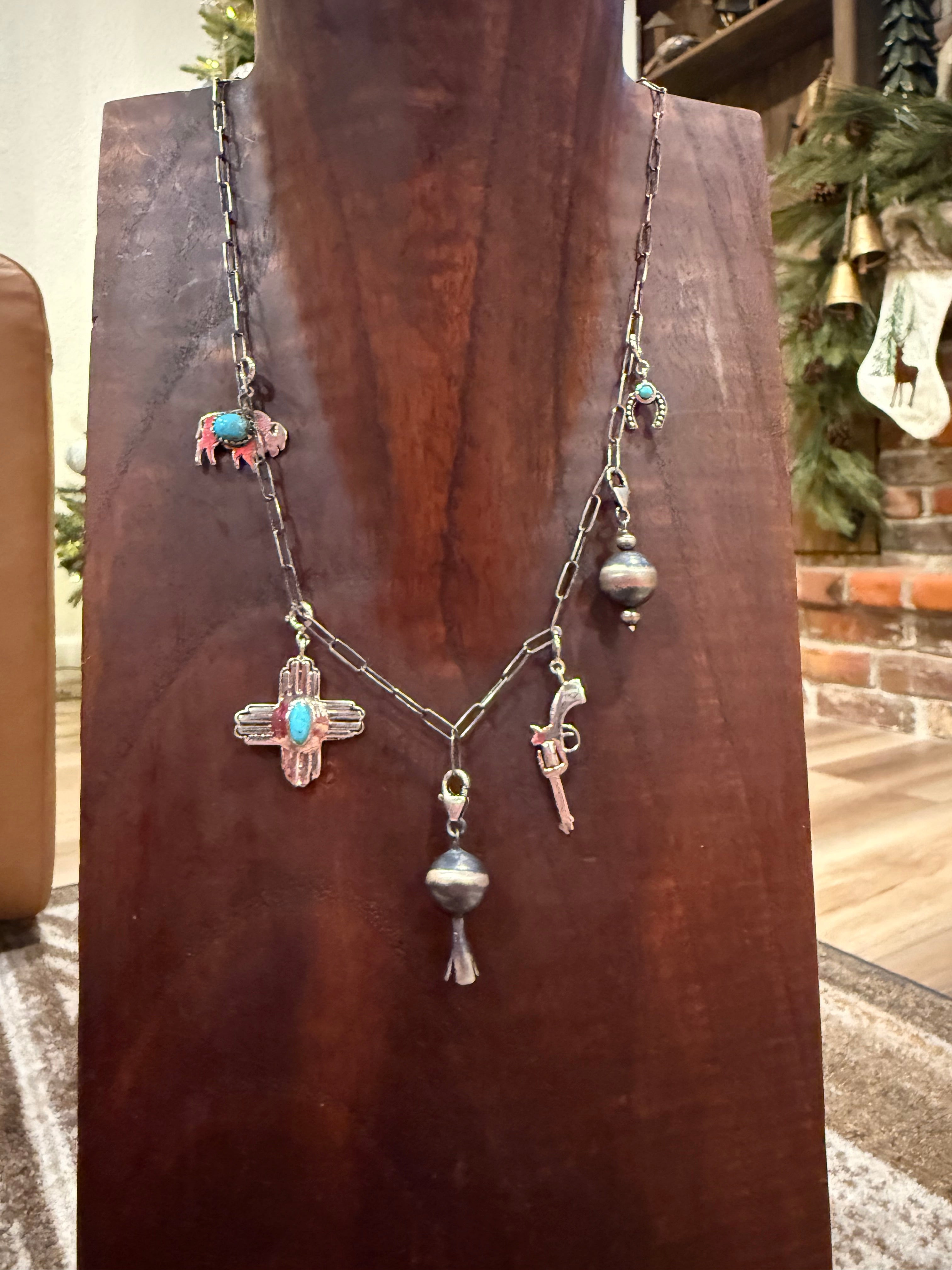 18in Paperclip Necklace with Charms