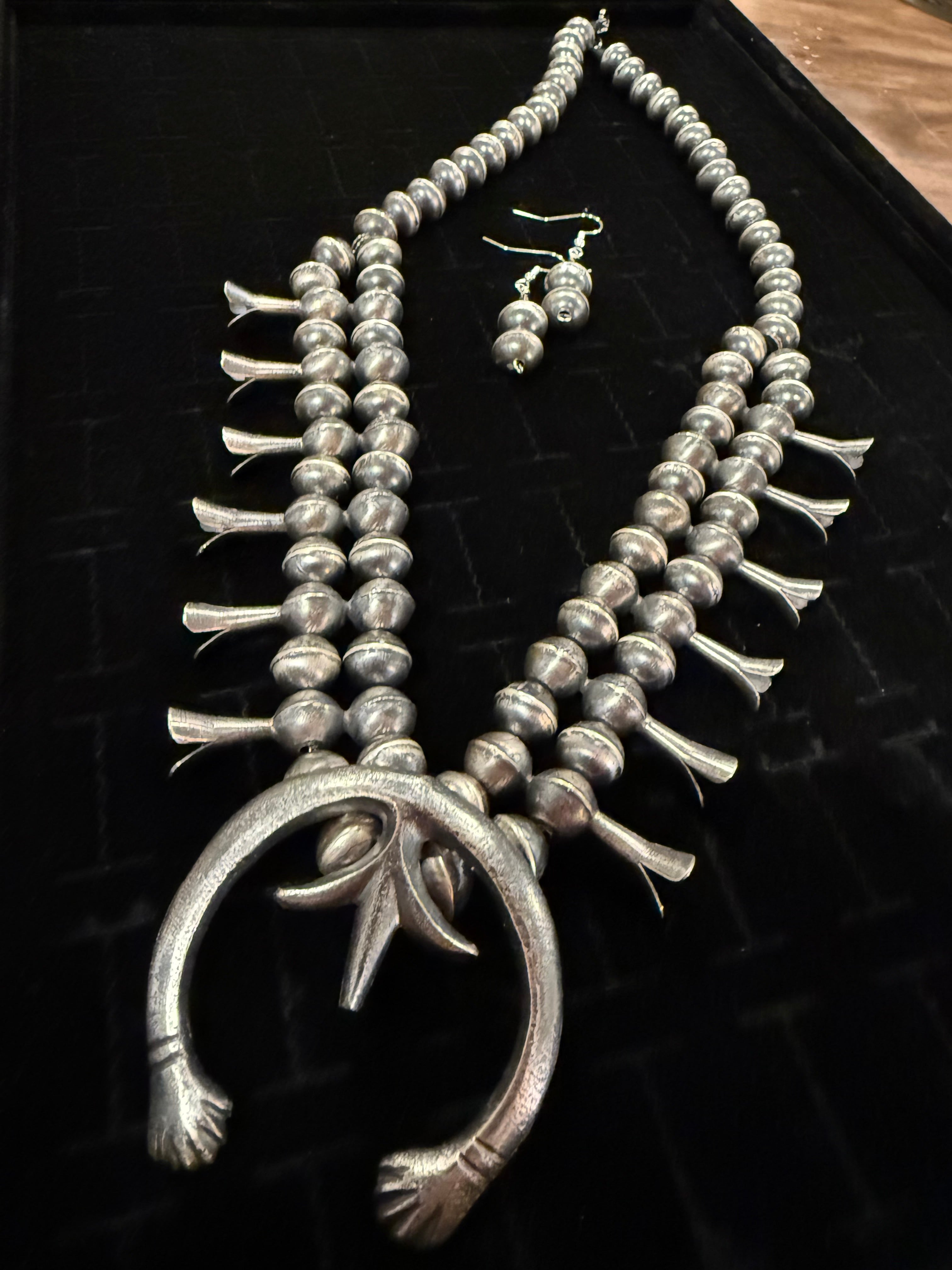 Sterling Silver Naja w/ Navajo Earrings
