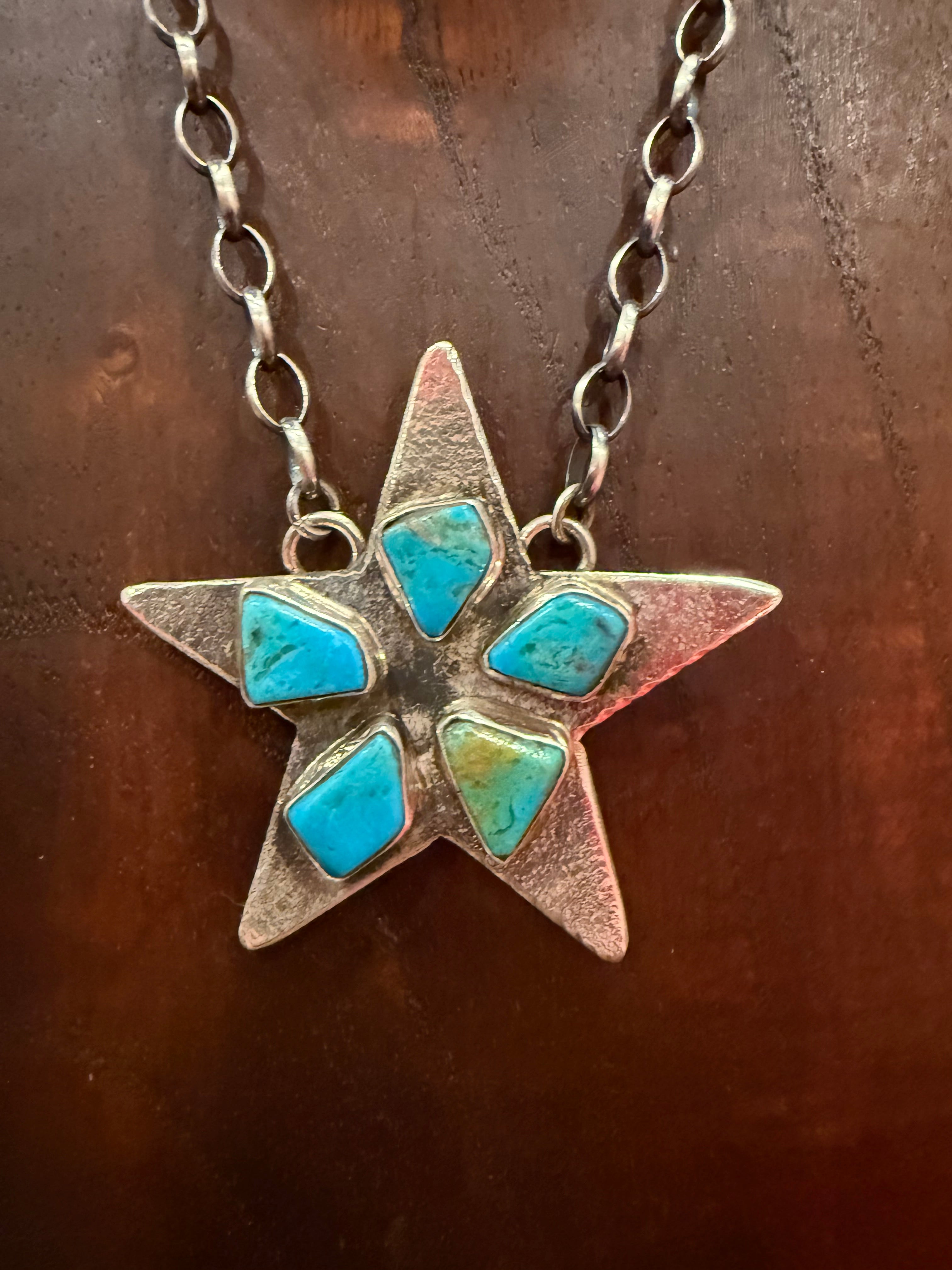Kingman Turquoise Star Necklace