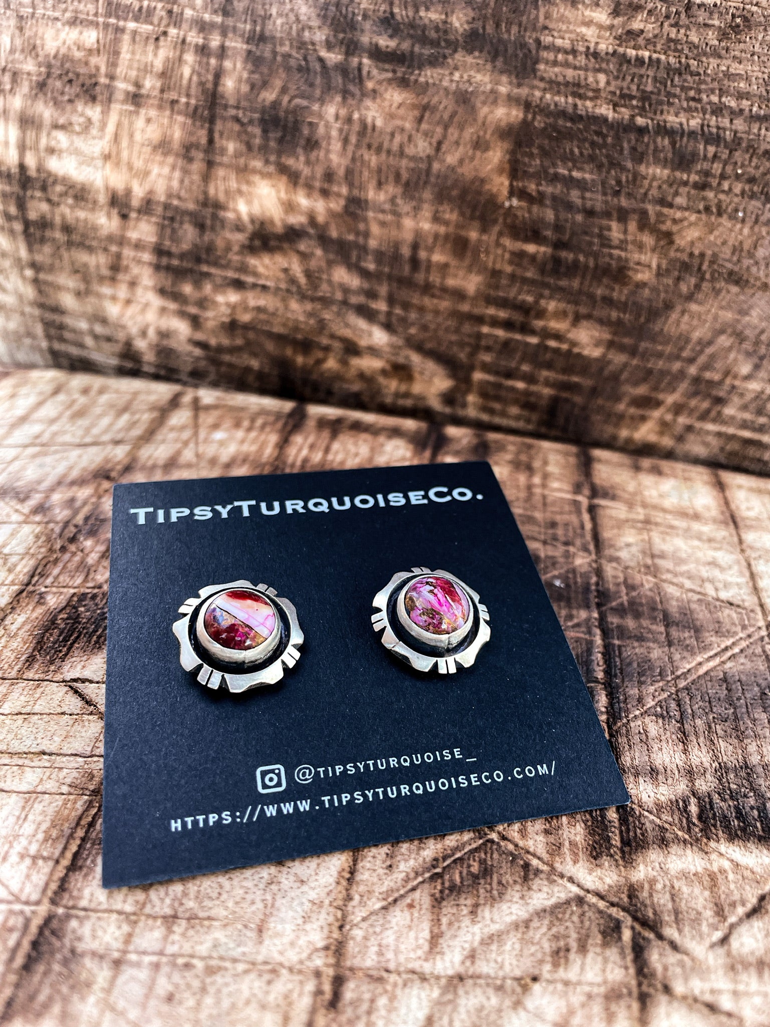 Pink Mojave Studs