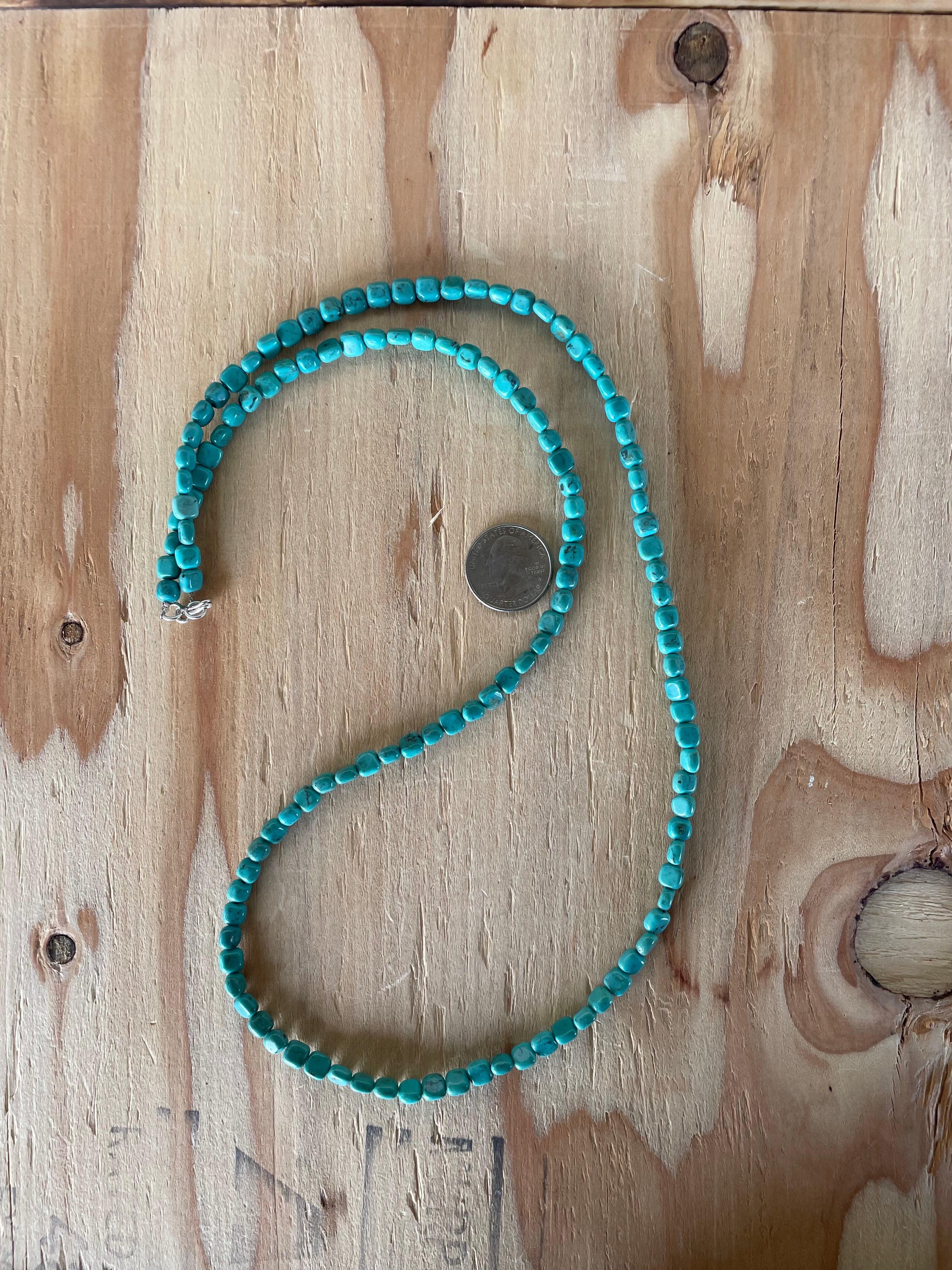 Turquoise Square Stone Necklace