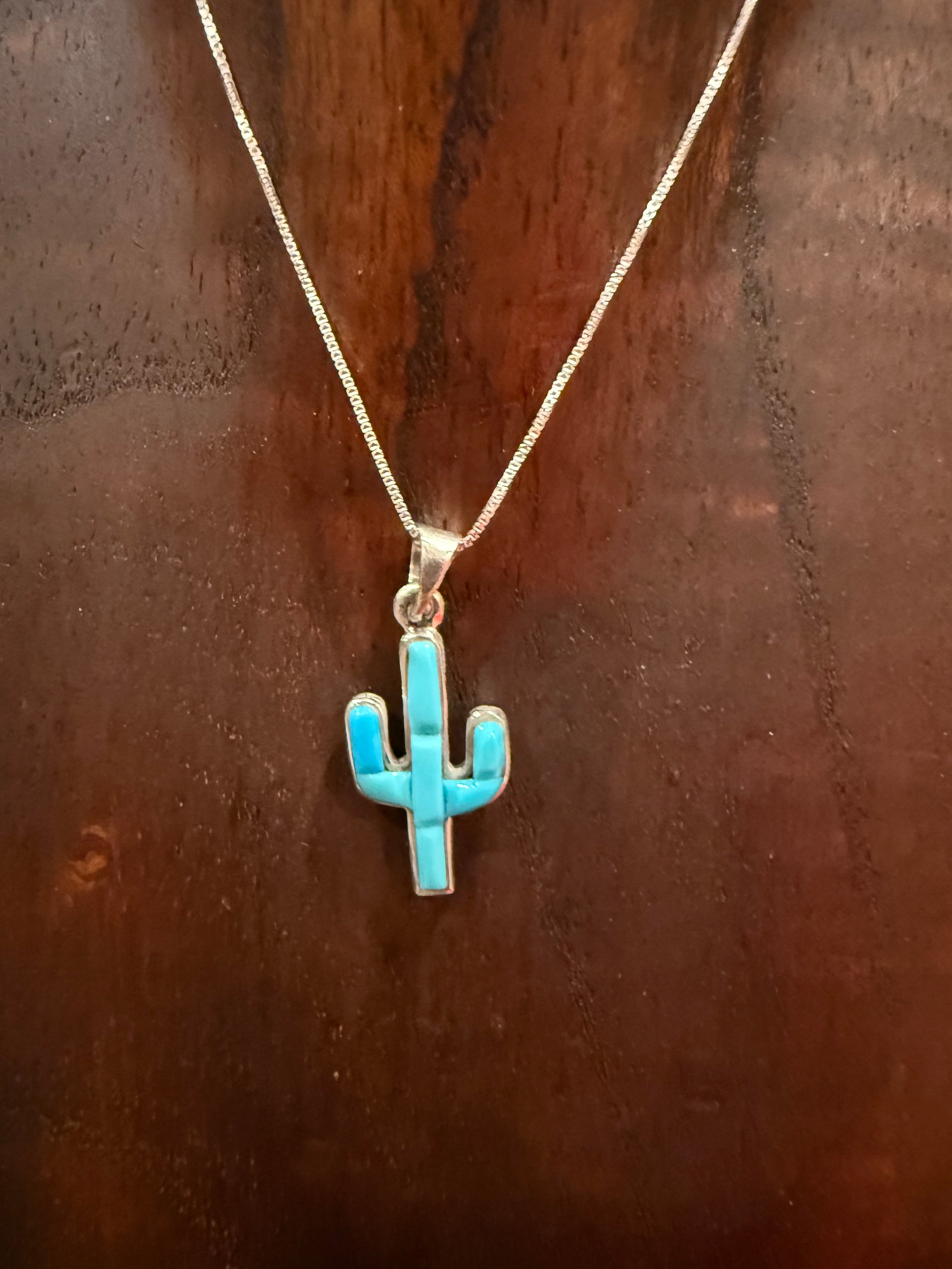Turquoise Cactus Necklace