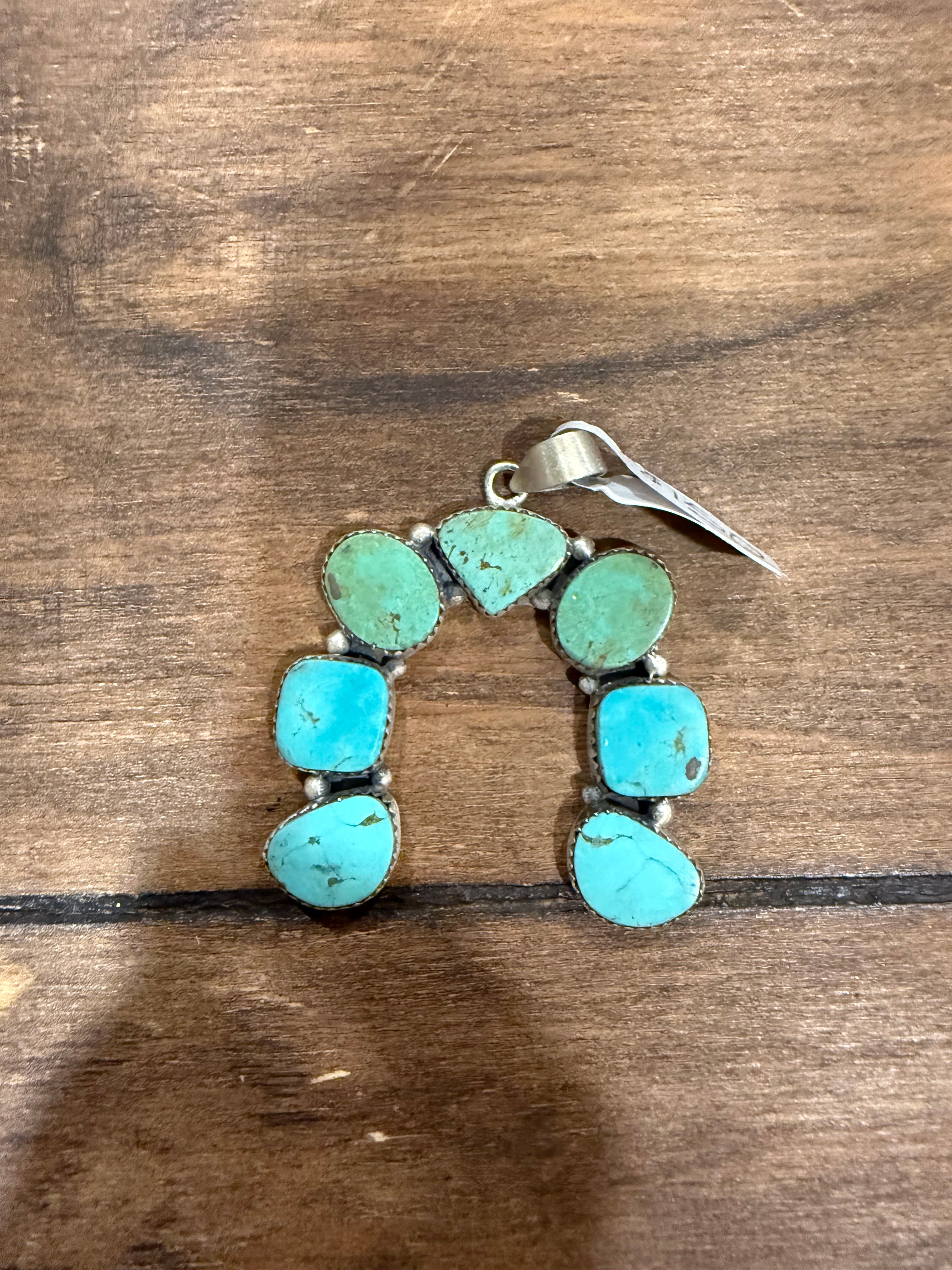 Kingman Turquoise Naja Pendant