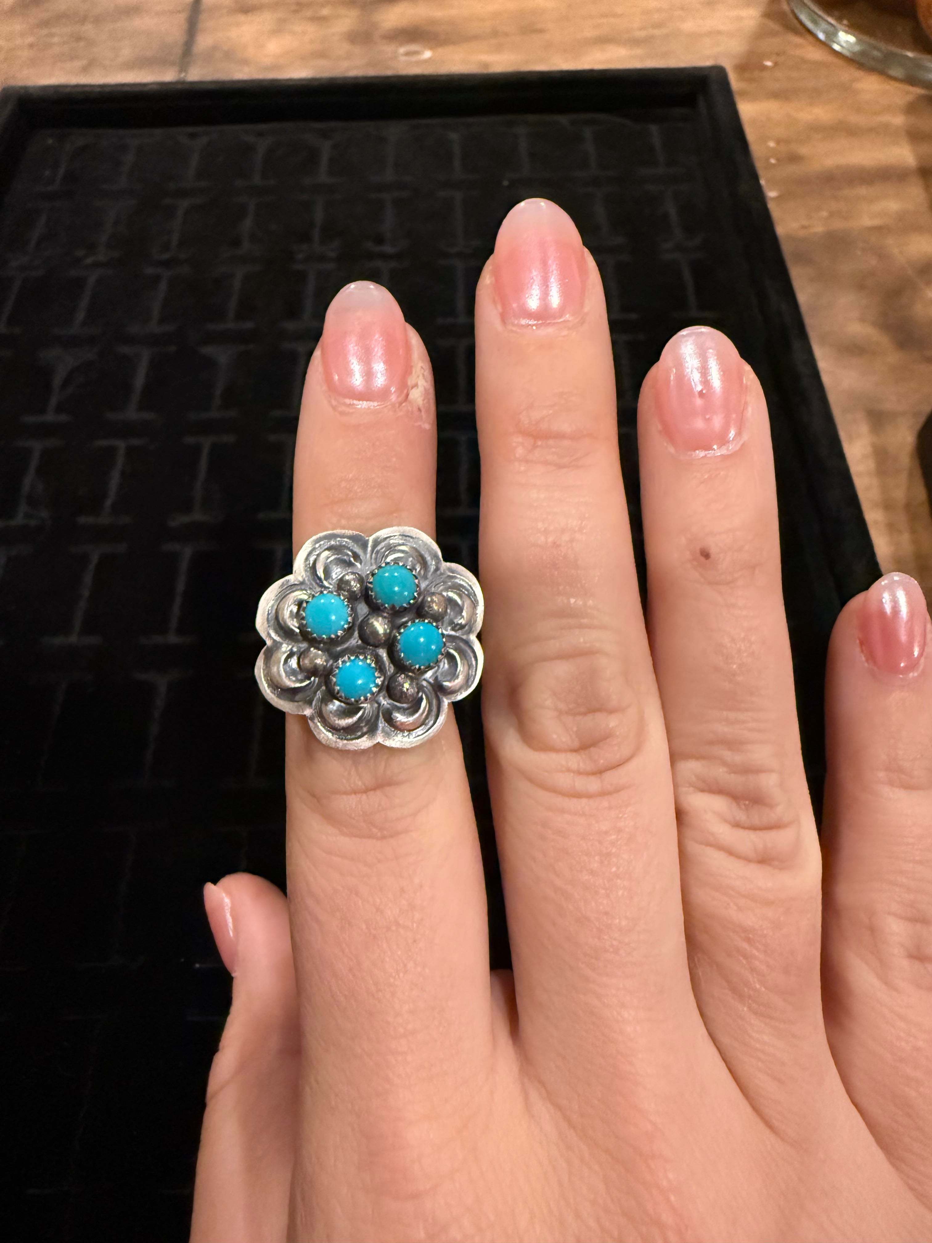 The Turquoise Flower Ring