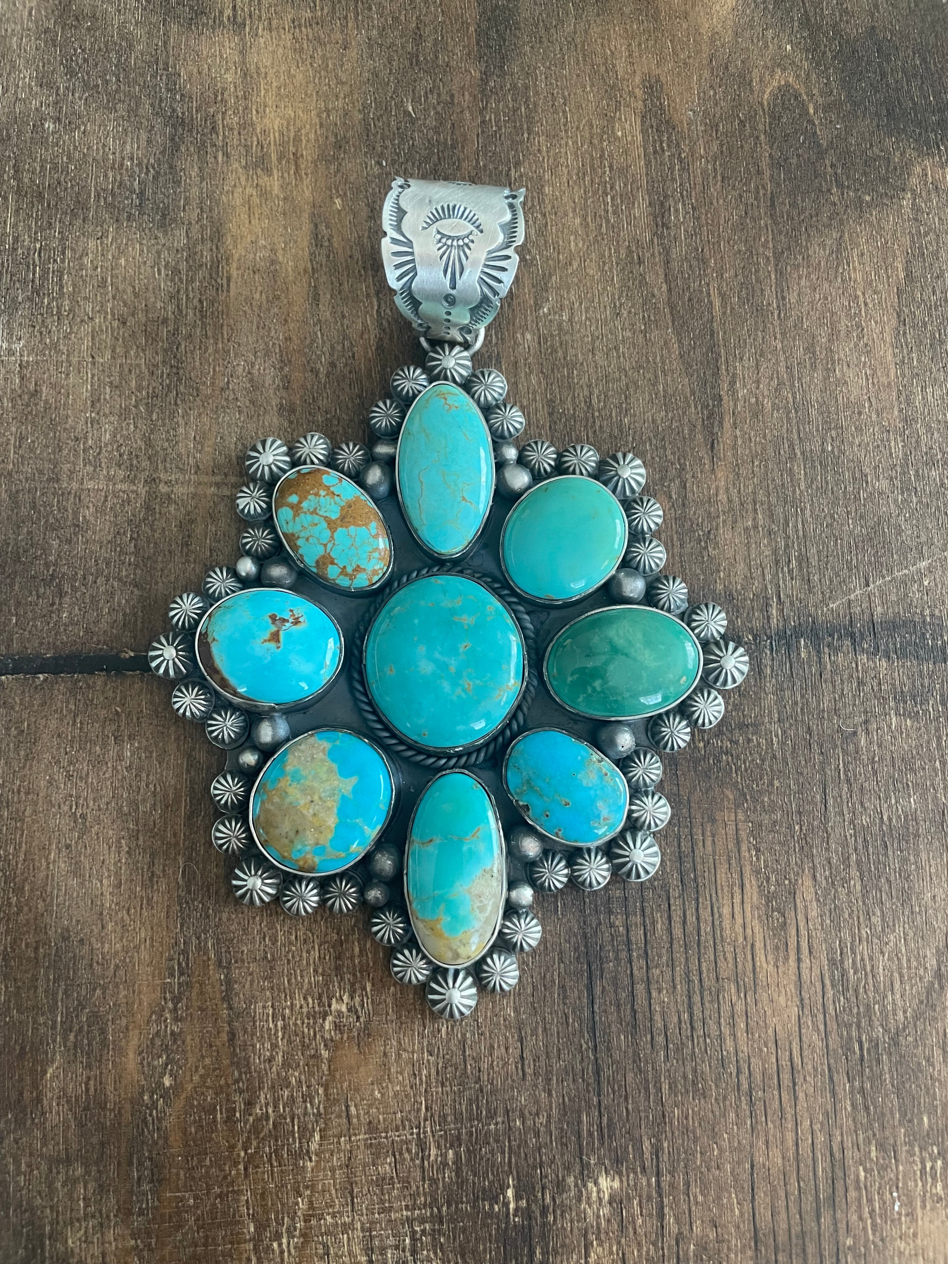 Kingman Turquoise Large Pendant