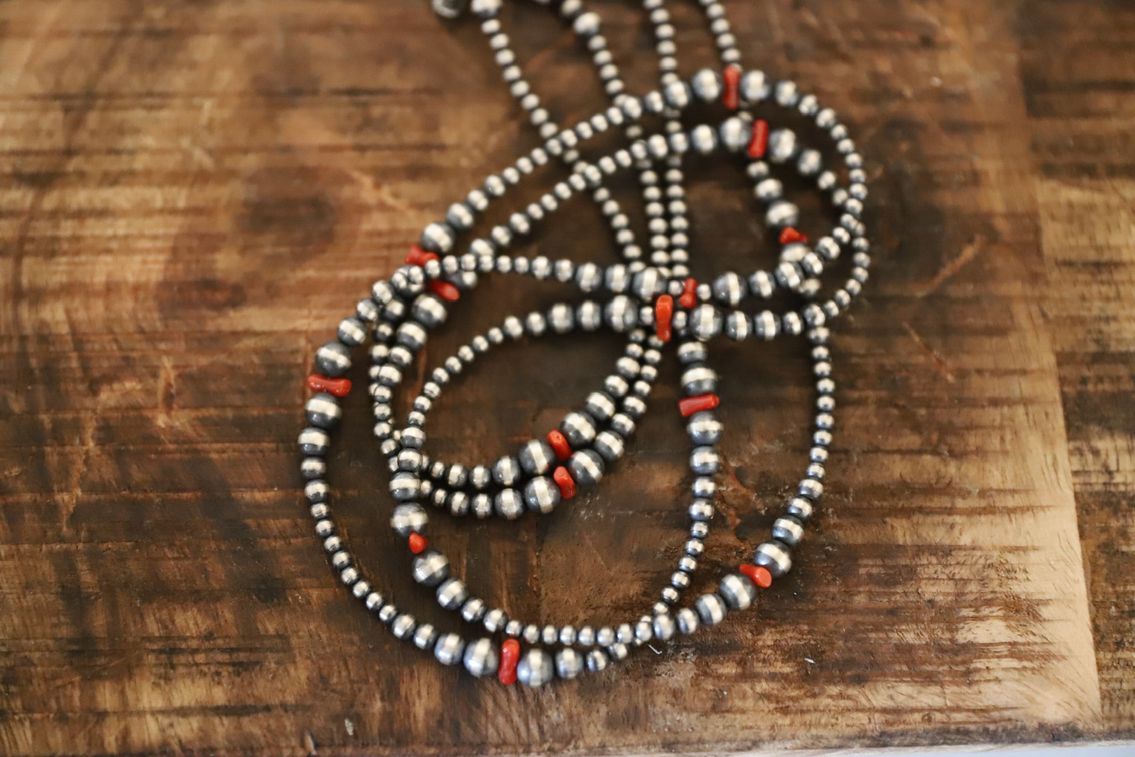 Coral and Navajos Necklace