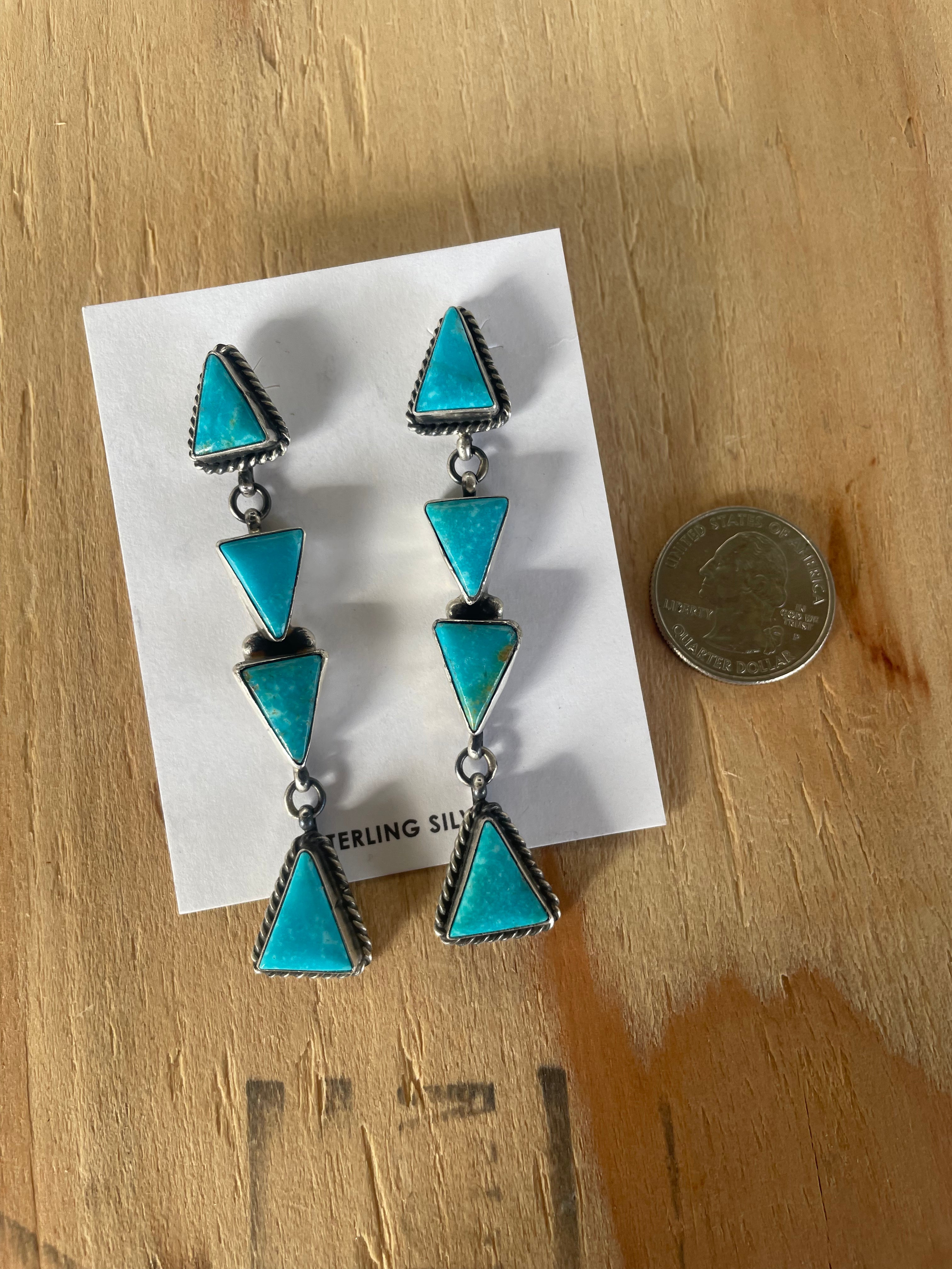 Kingman Triangle Drop Earrings