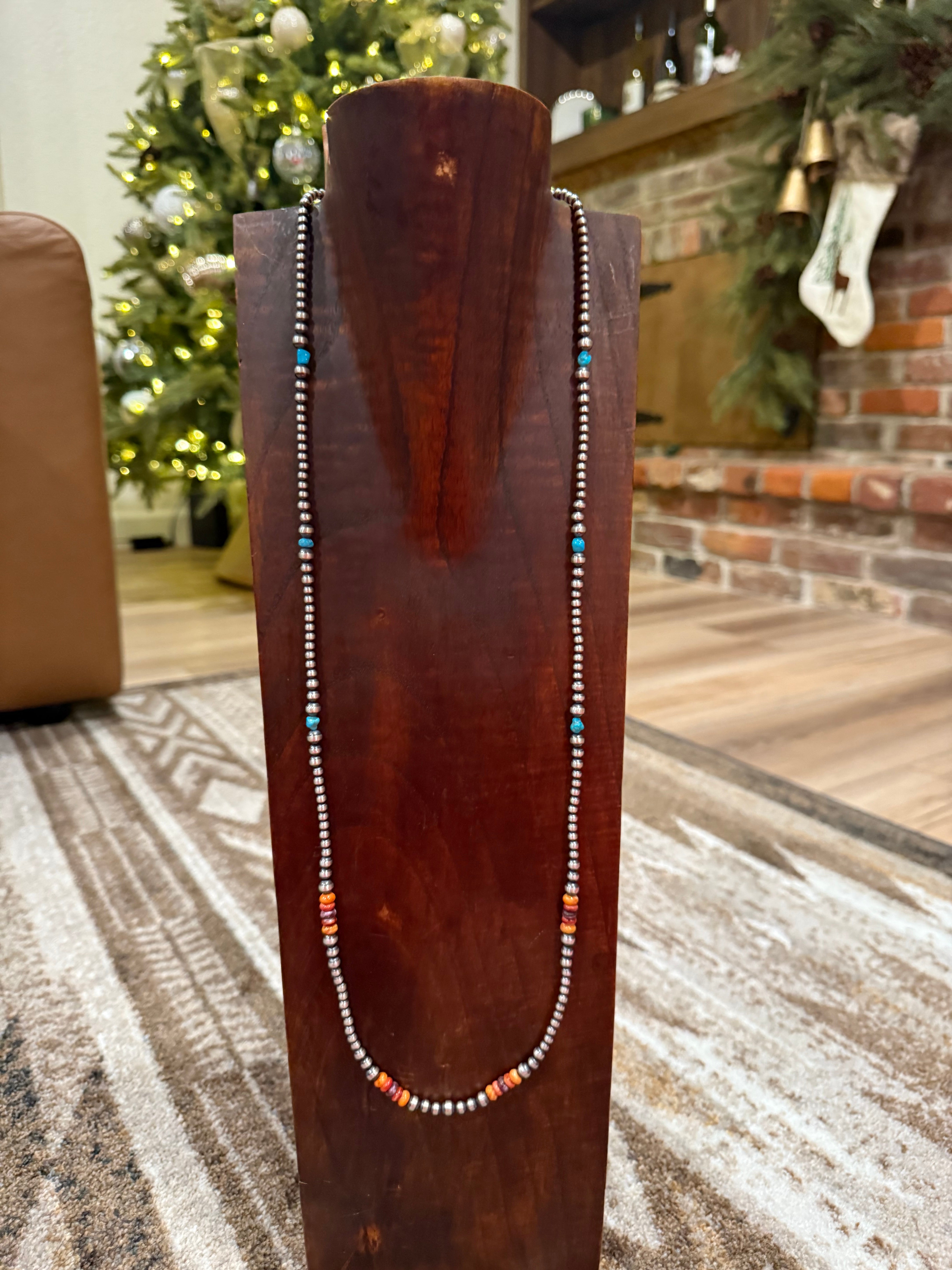 Variated Navajos with Turquoise and Coral Stones