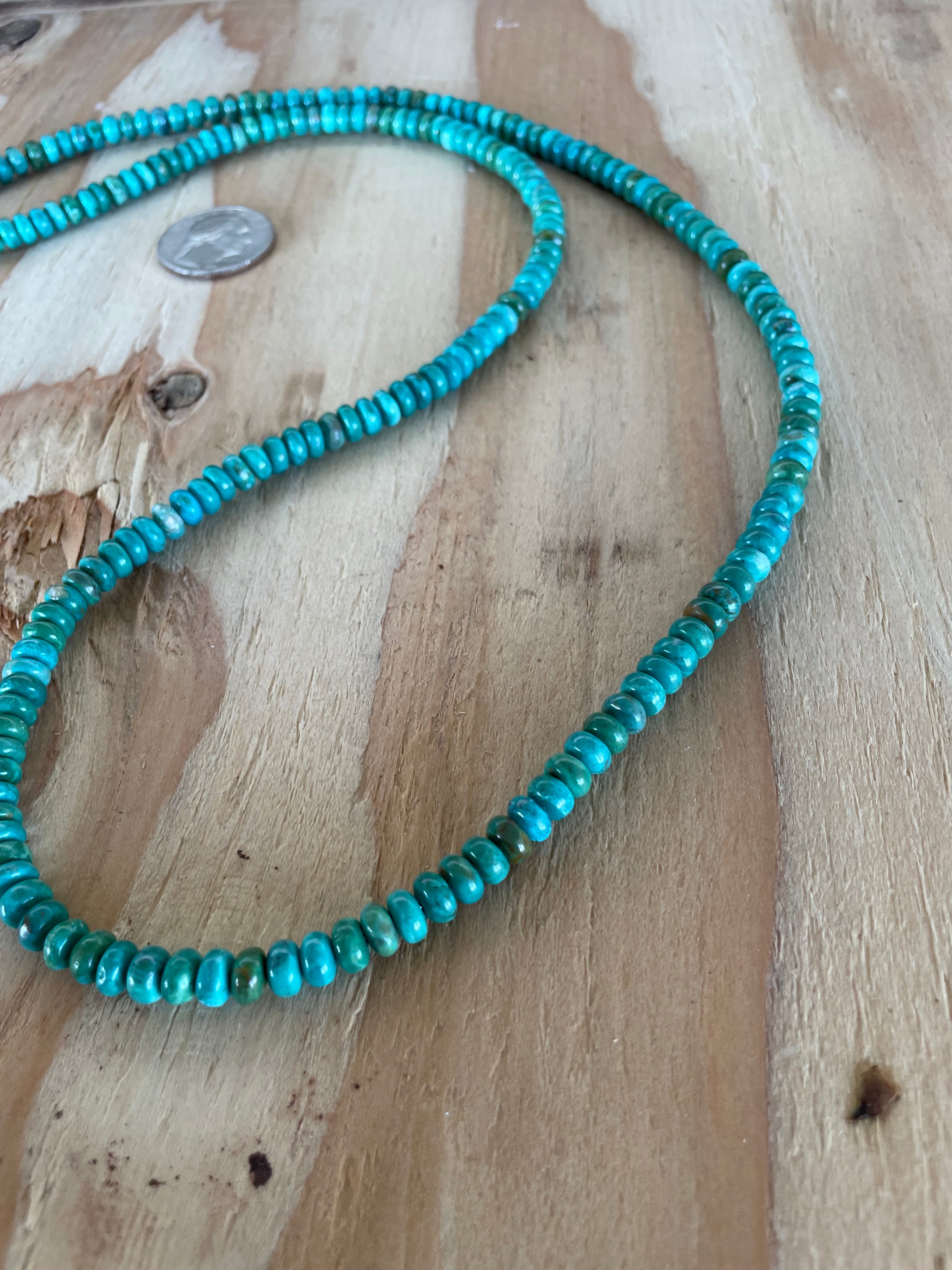 Stabalized Turquoise Necklace 30in