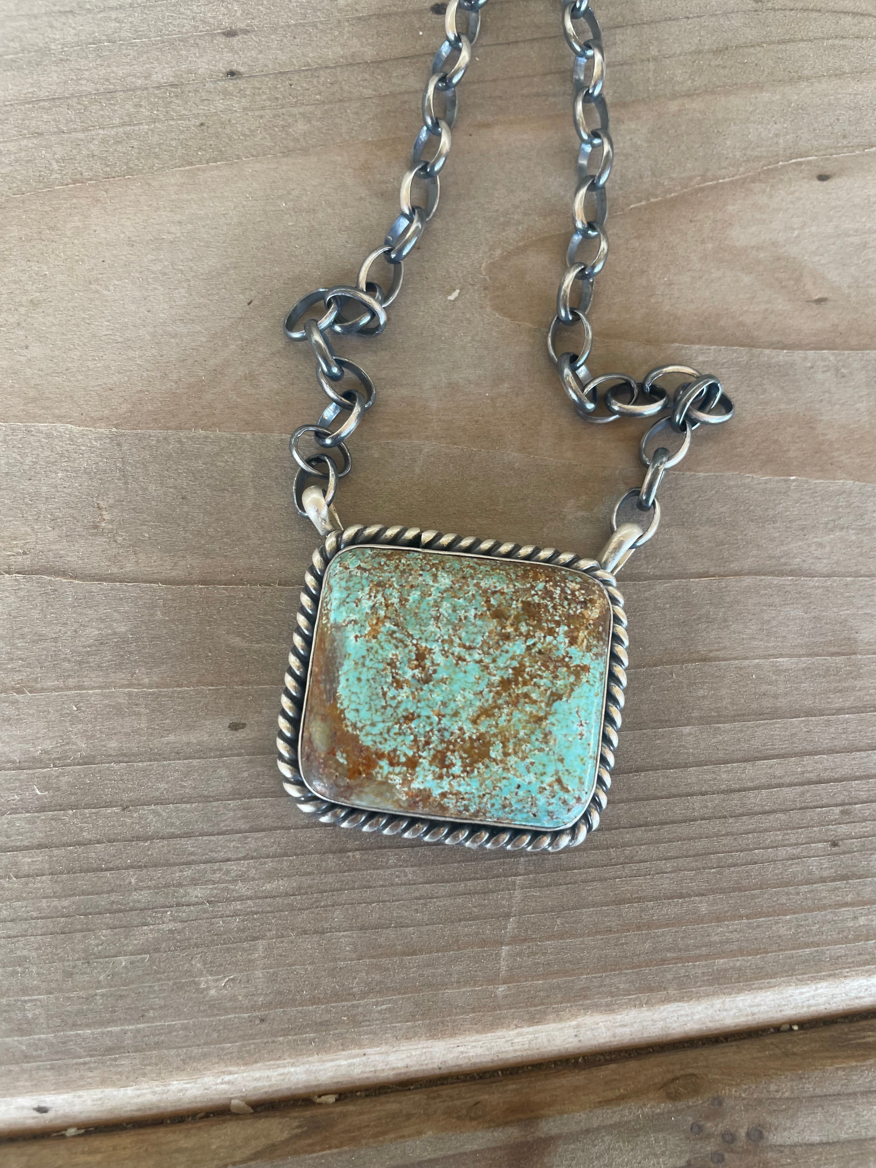 #8 Turquoise Square Necklace