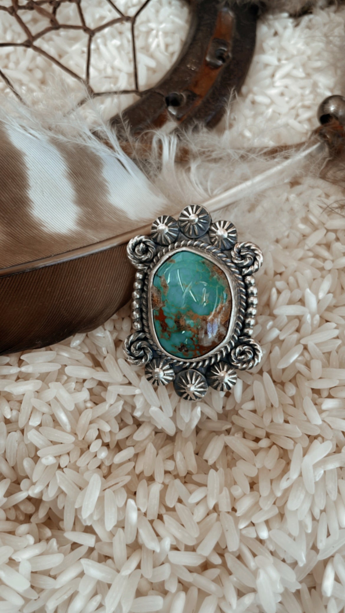 Large Turquoise Design Ring