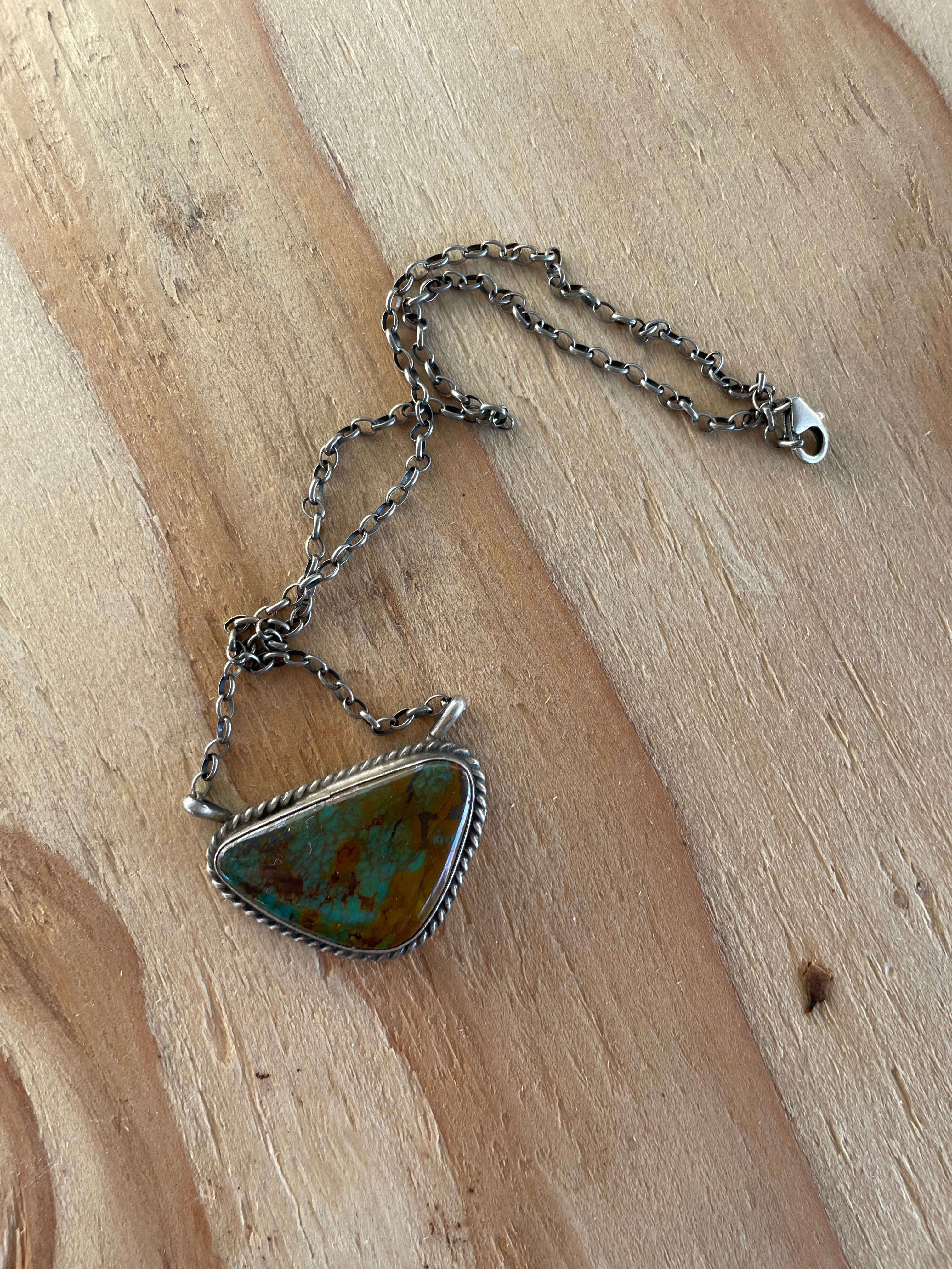 Triangle Tibetan Turquoise Necklace