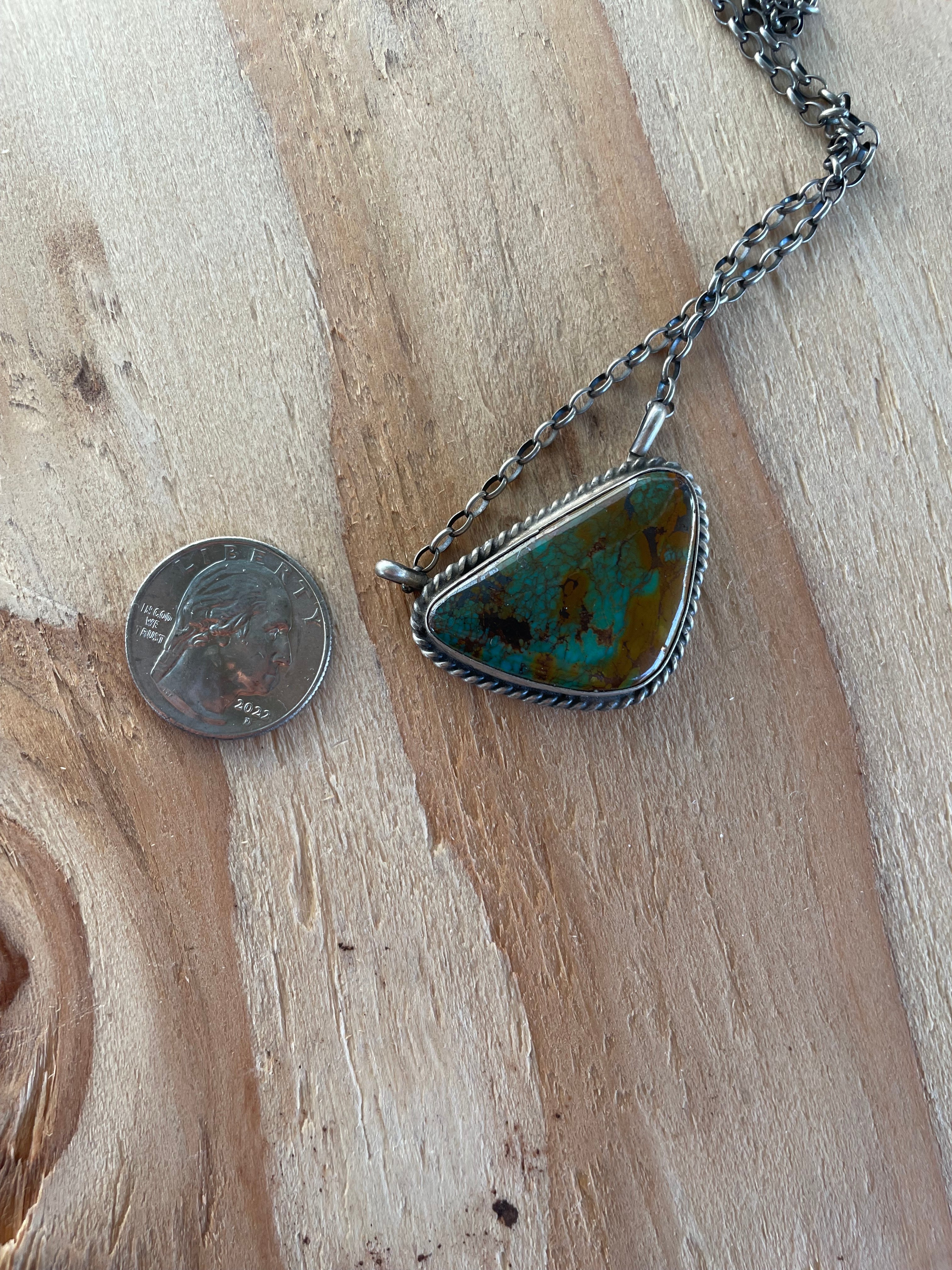 Triangle Tibetan Turquoise Necklace