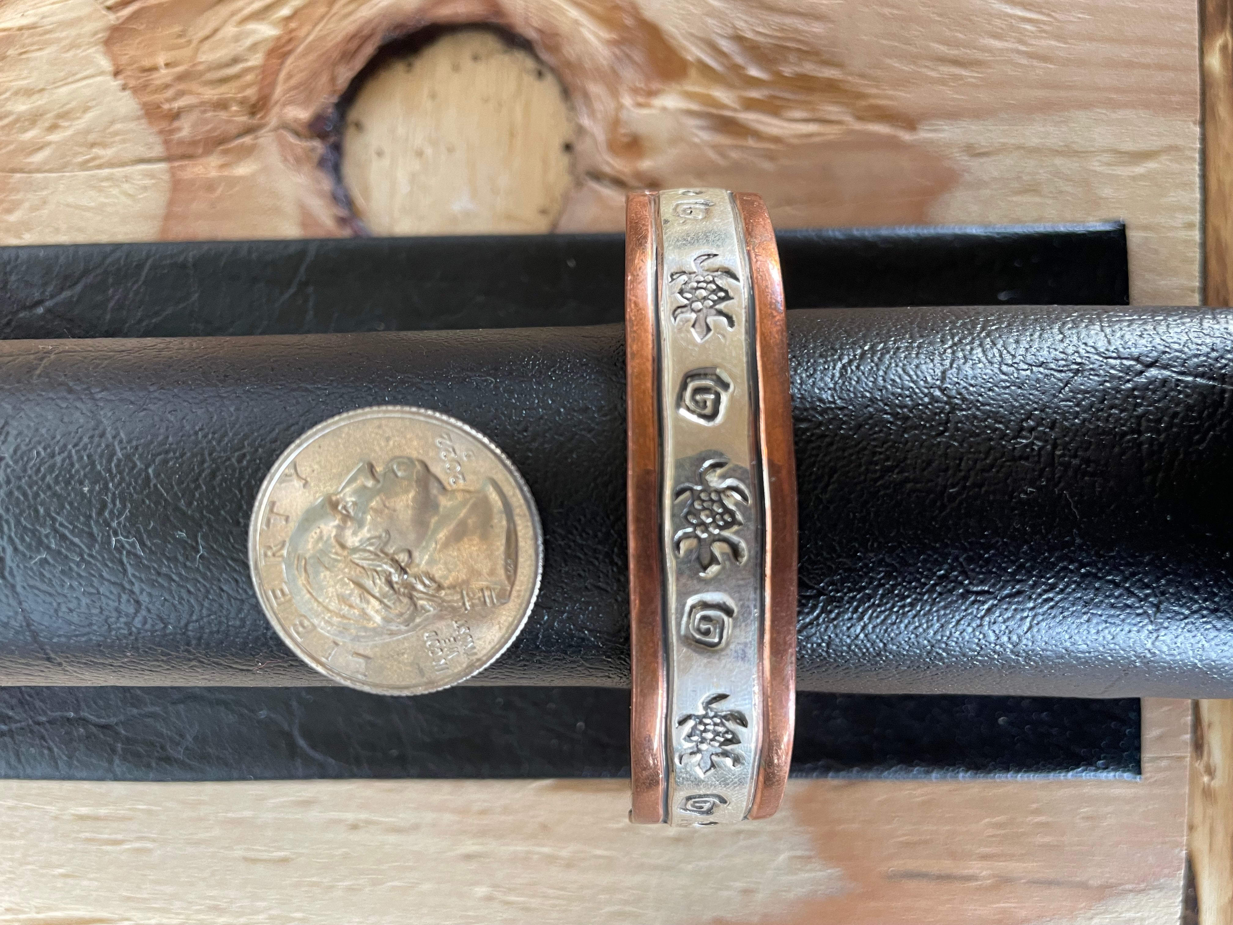 Stamped Silver Plated Copper Cuffs