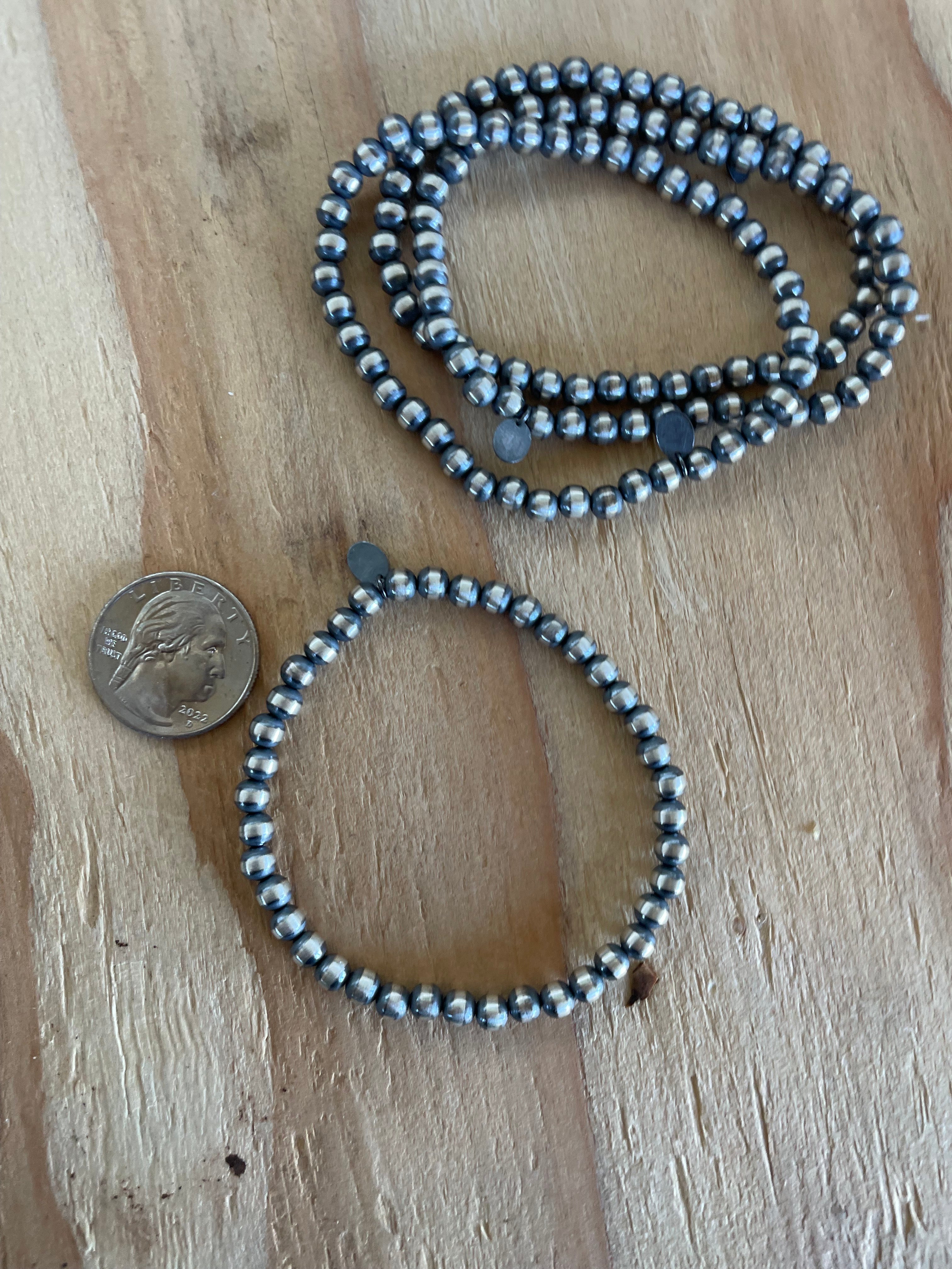 5mm Navajo Pearl Stretchy Bracelet