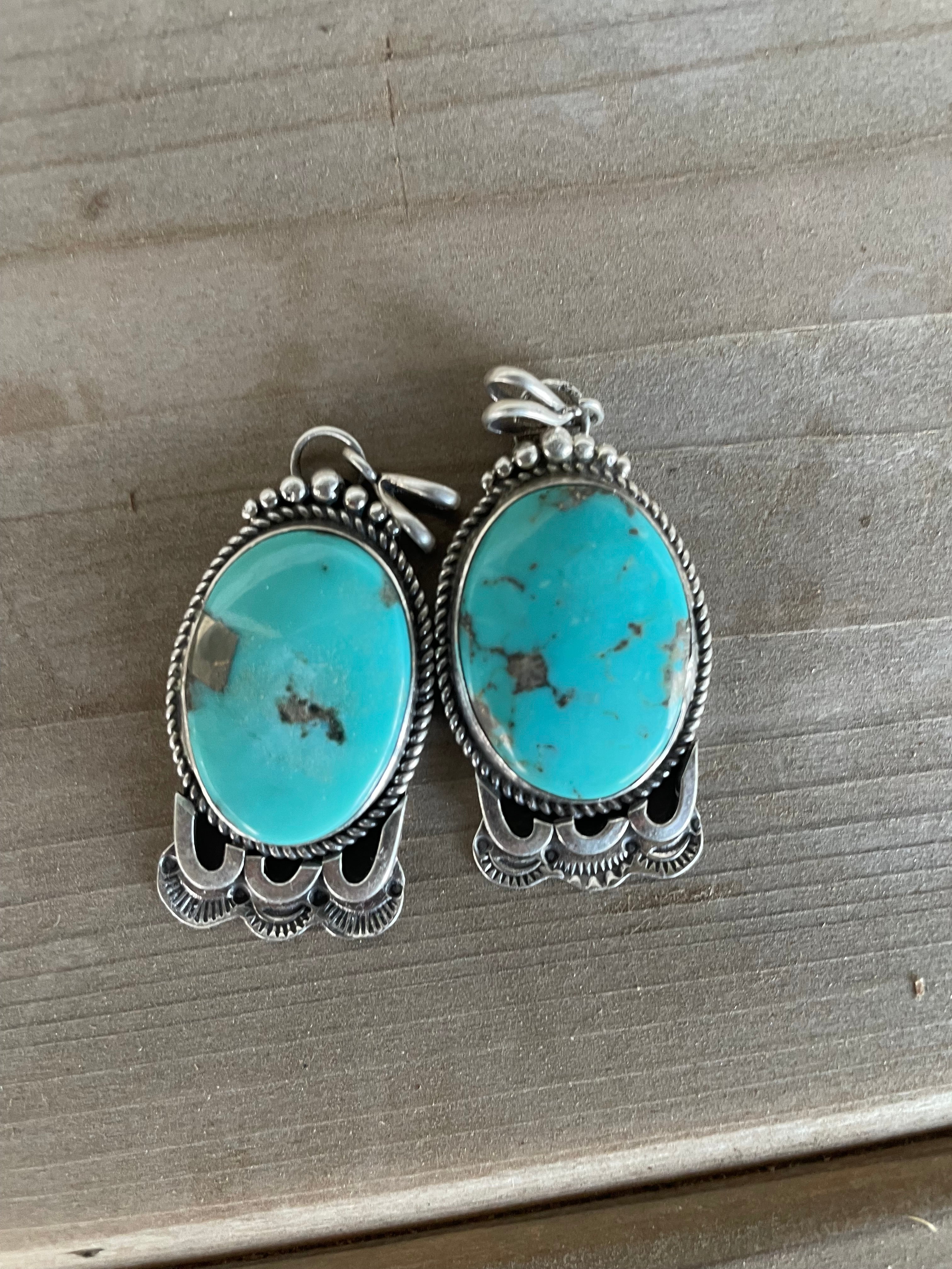 Large Oval Turquoise Pendant