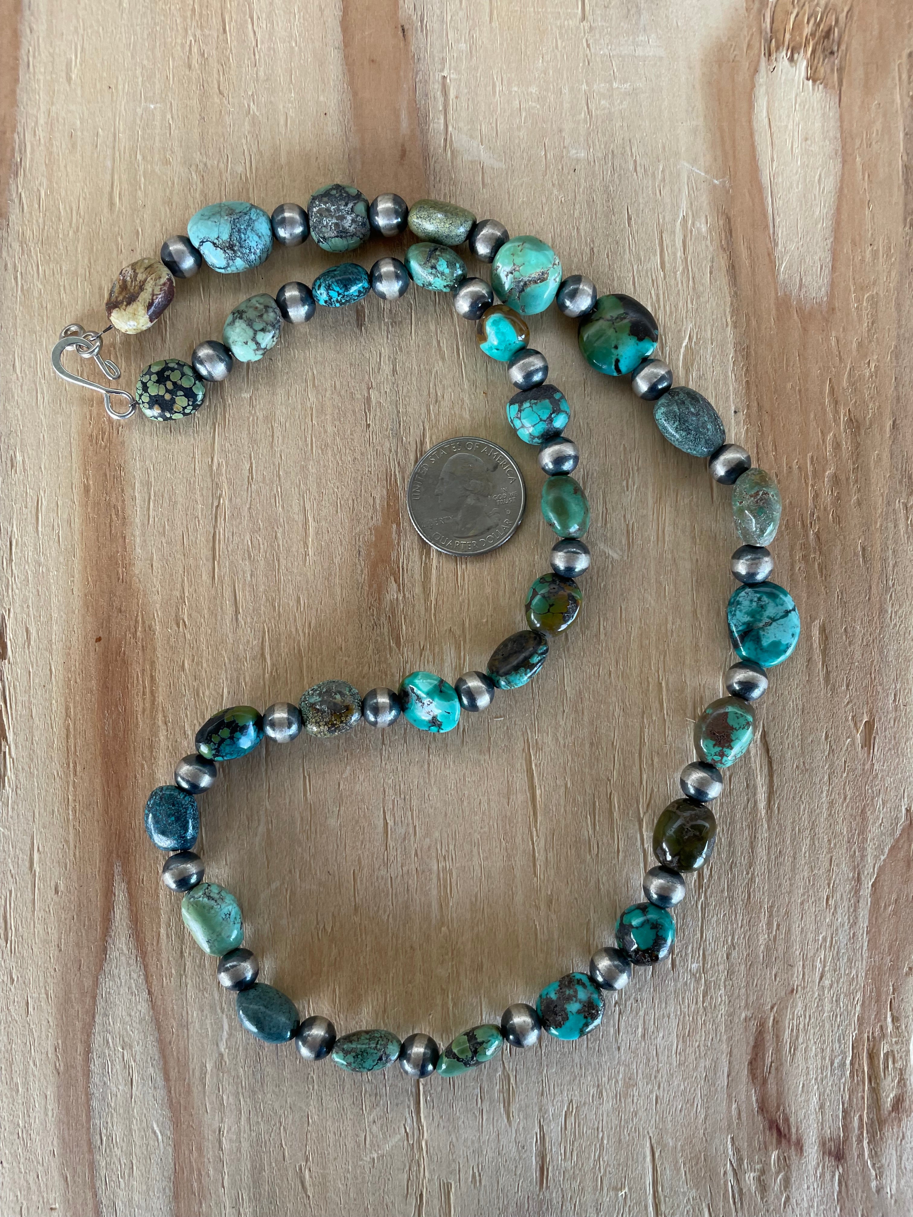 Turquoise Stones w/ Navajos Necklace
