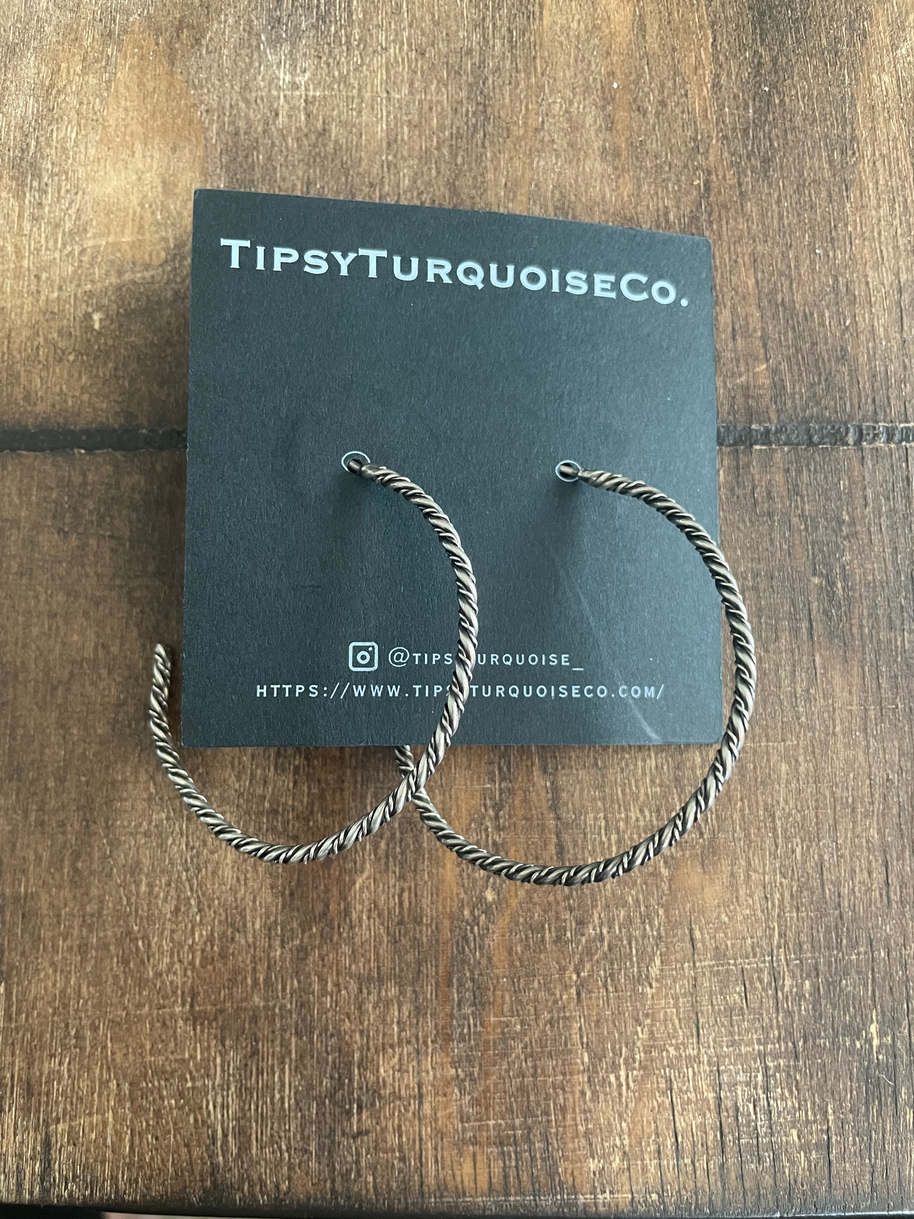 Sterling Silver Rope Open Hoop Earrings