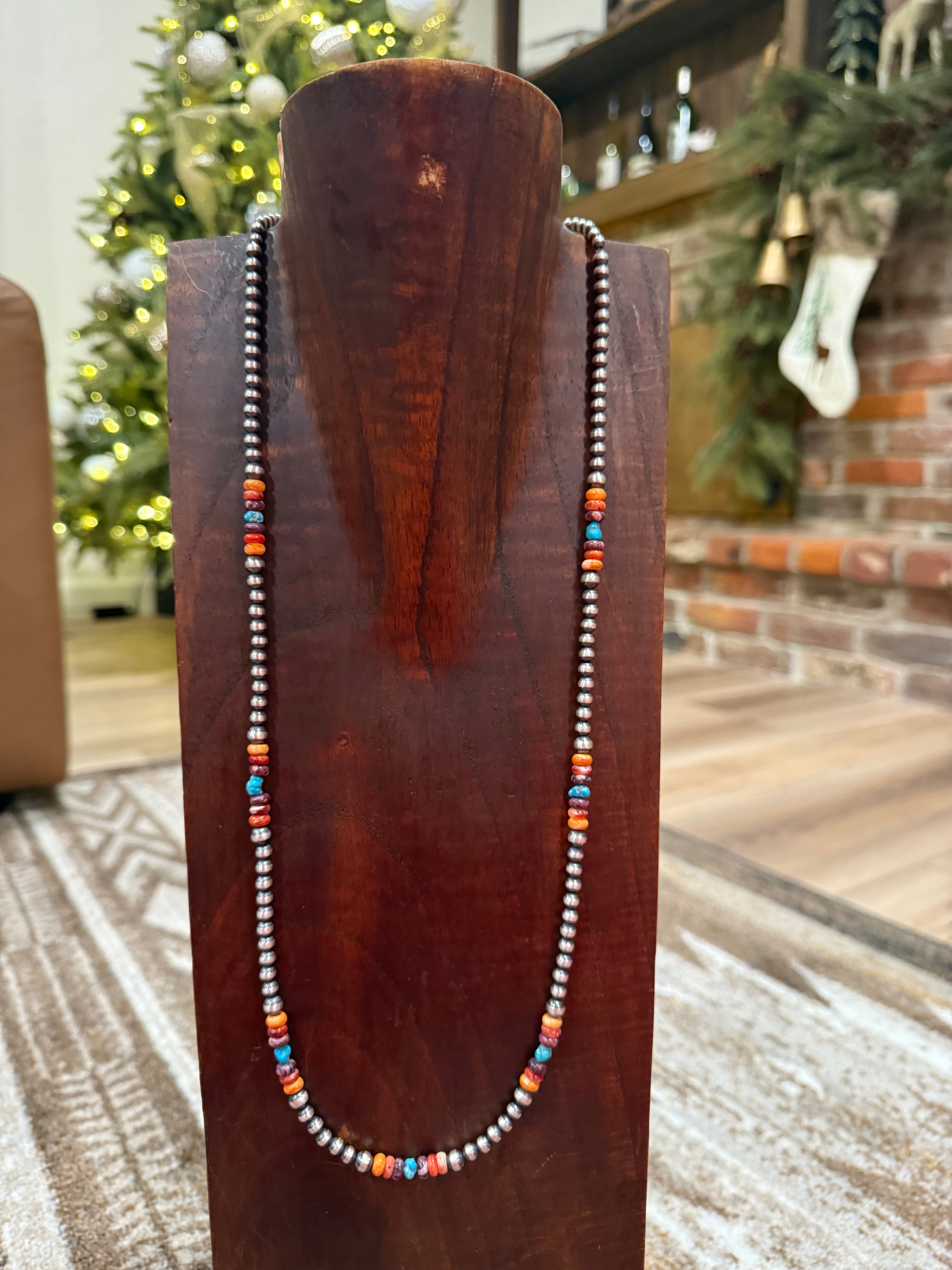 Variated Navajos with Turquoise and Coral Stones