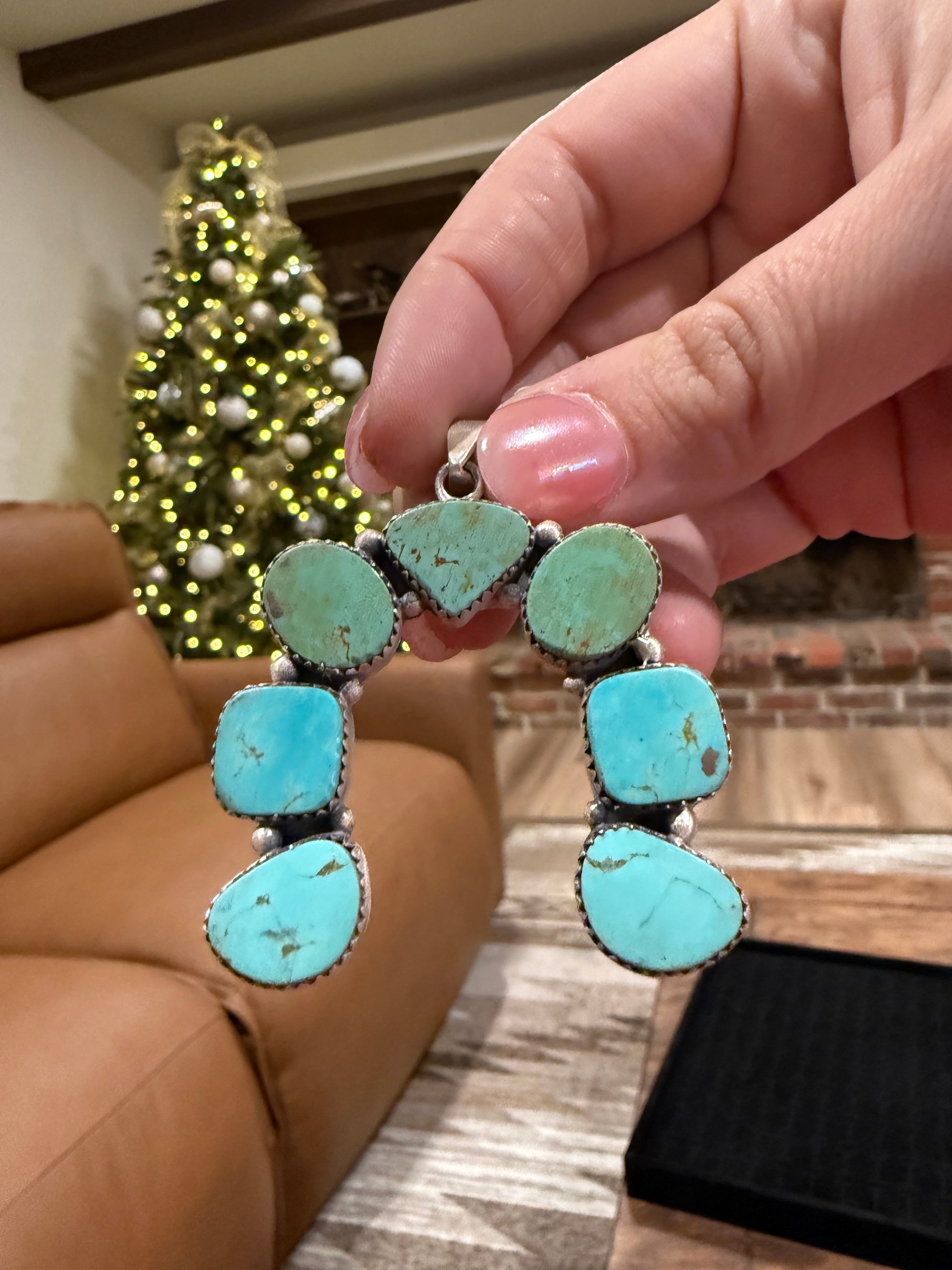 Kingman Turquoise Naja Pendant