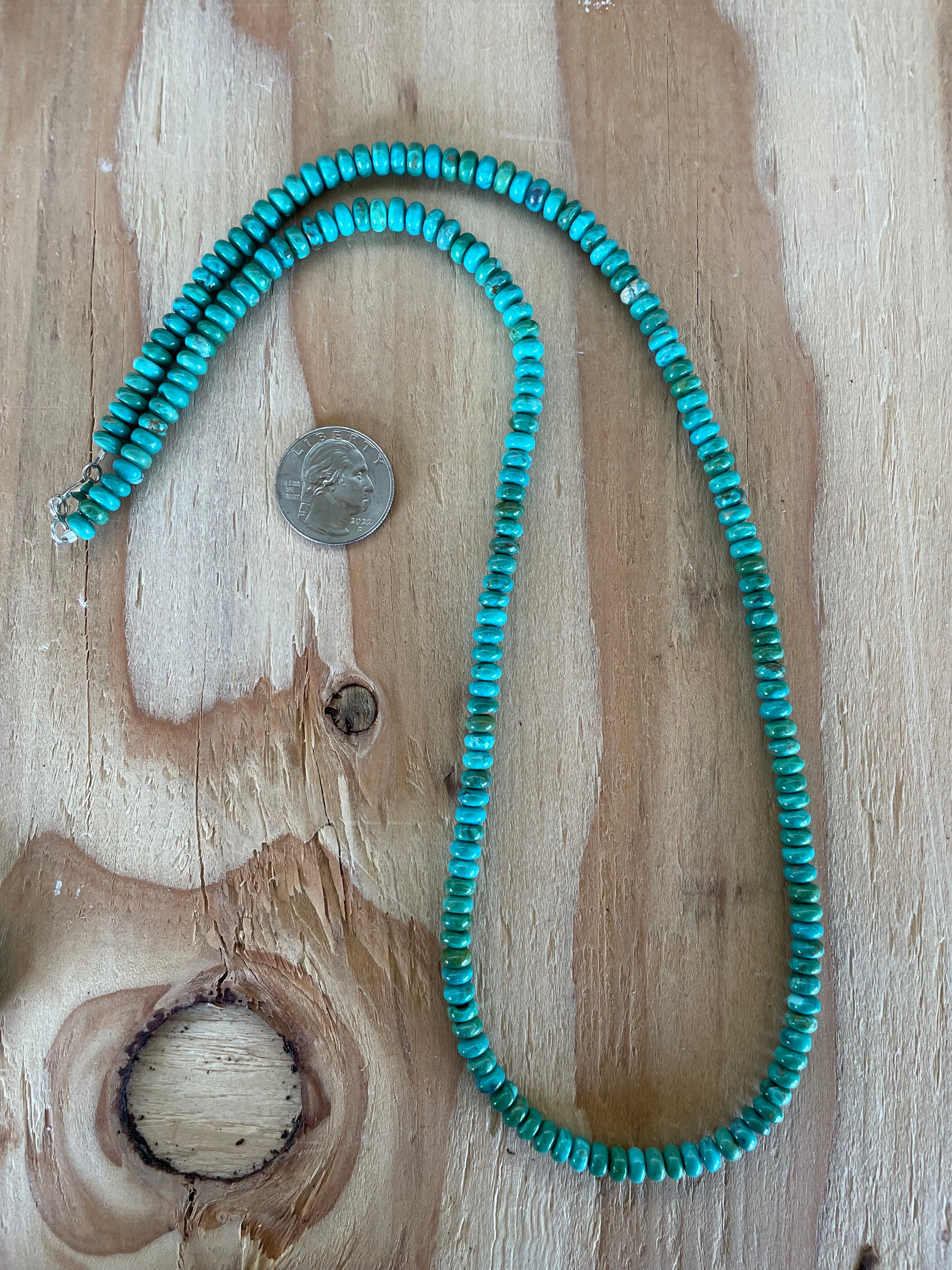 Stabalized Turquoise Necklace 26in