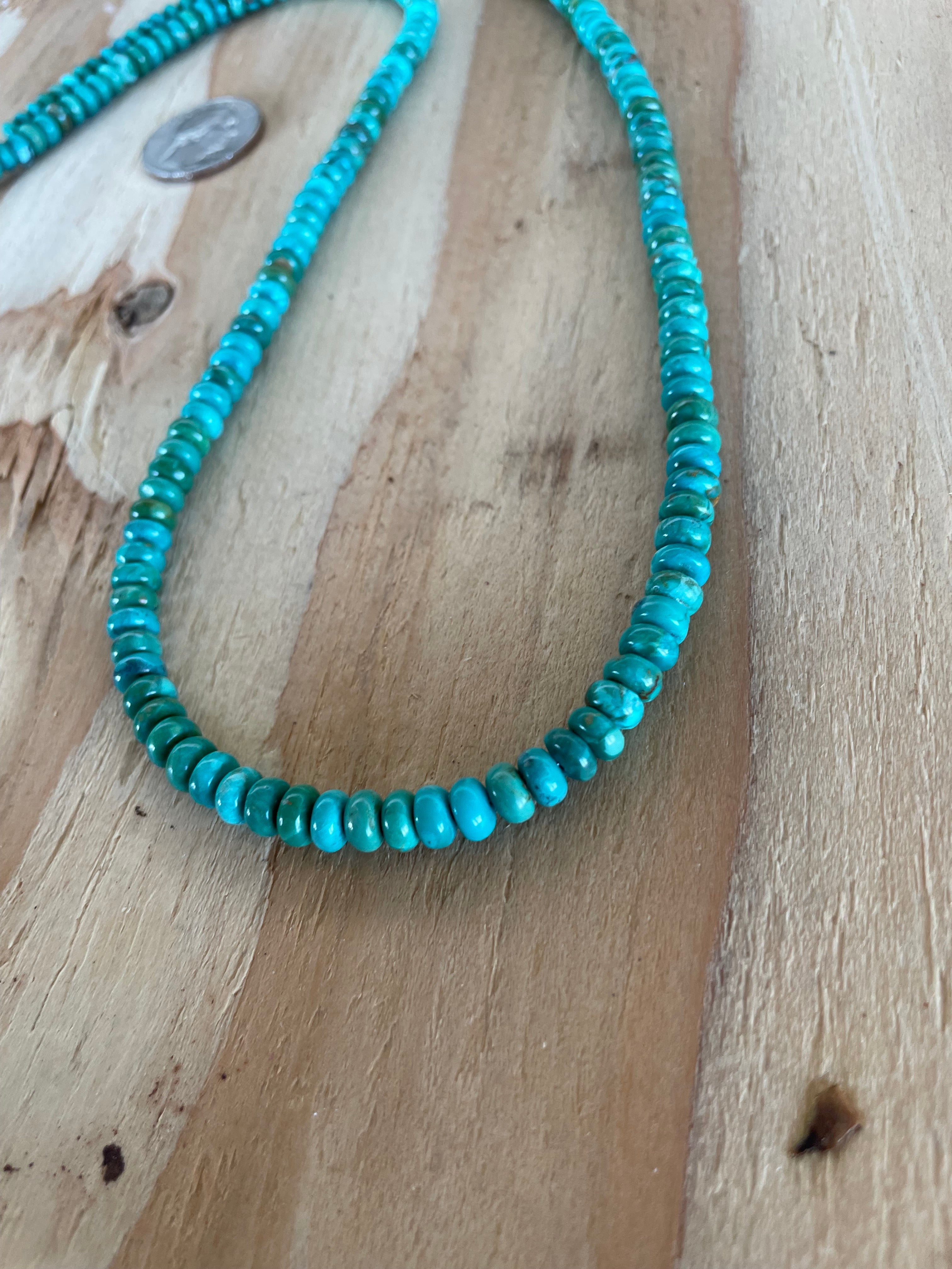 Stabalized Turquoise Necklace 26in