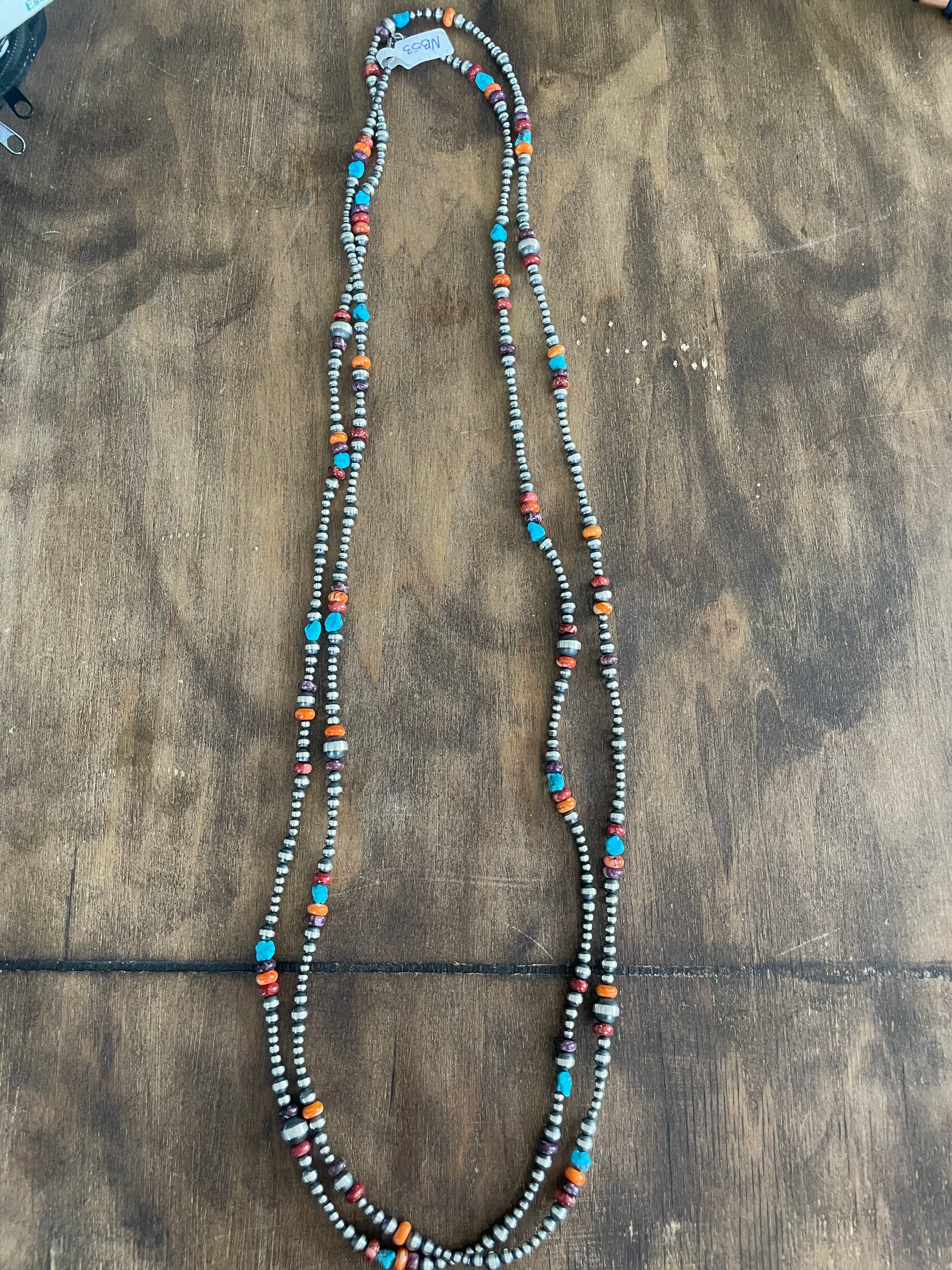 Variated Navajos Necklace Colorful 72in