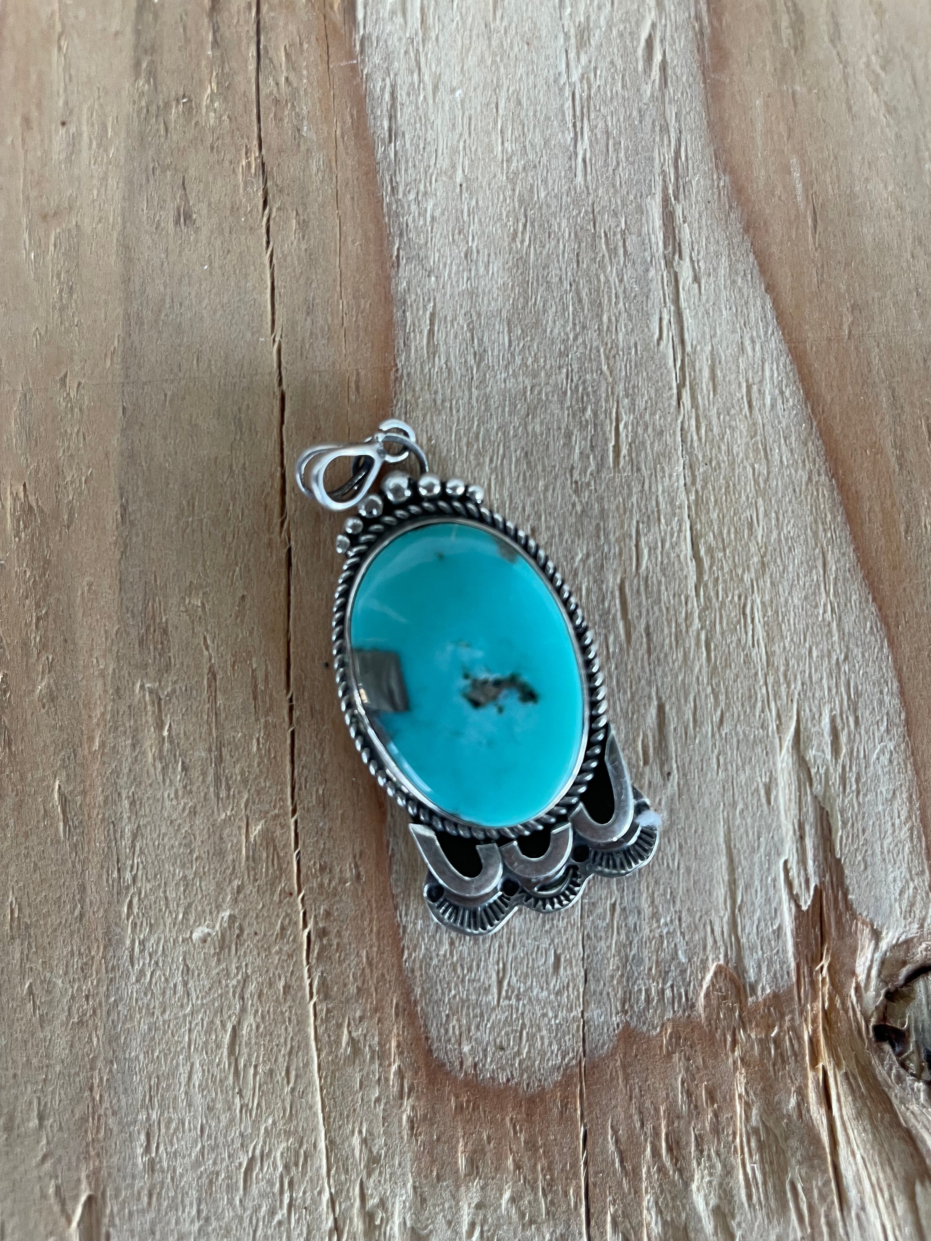 Large Oval Turquoise Pendant