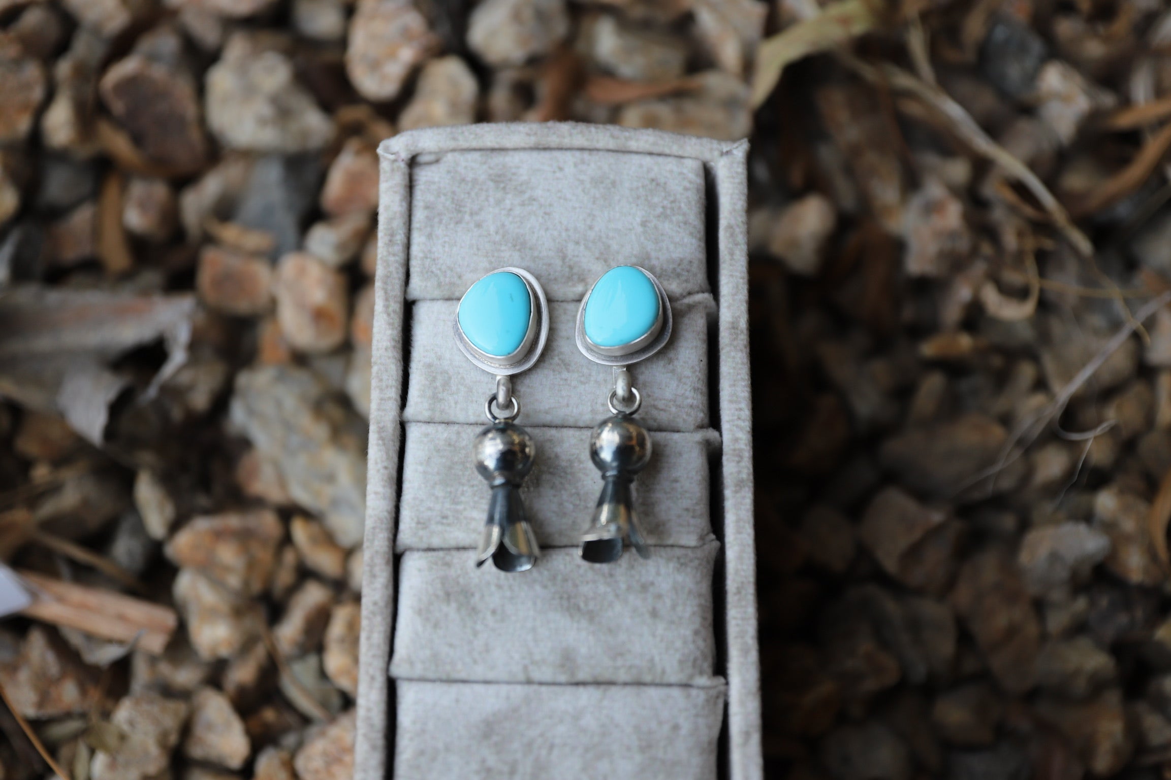 Turquoise with Blossom Earrings