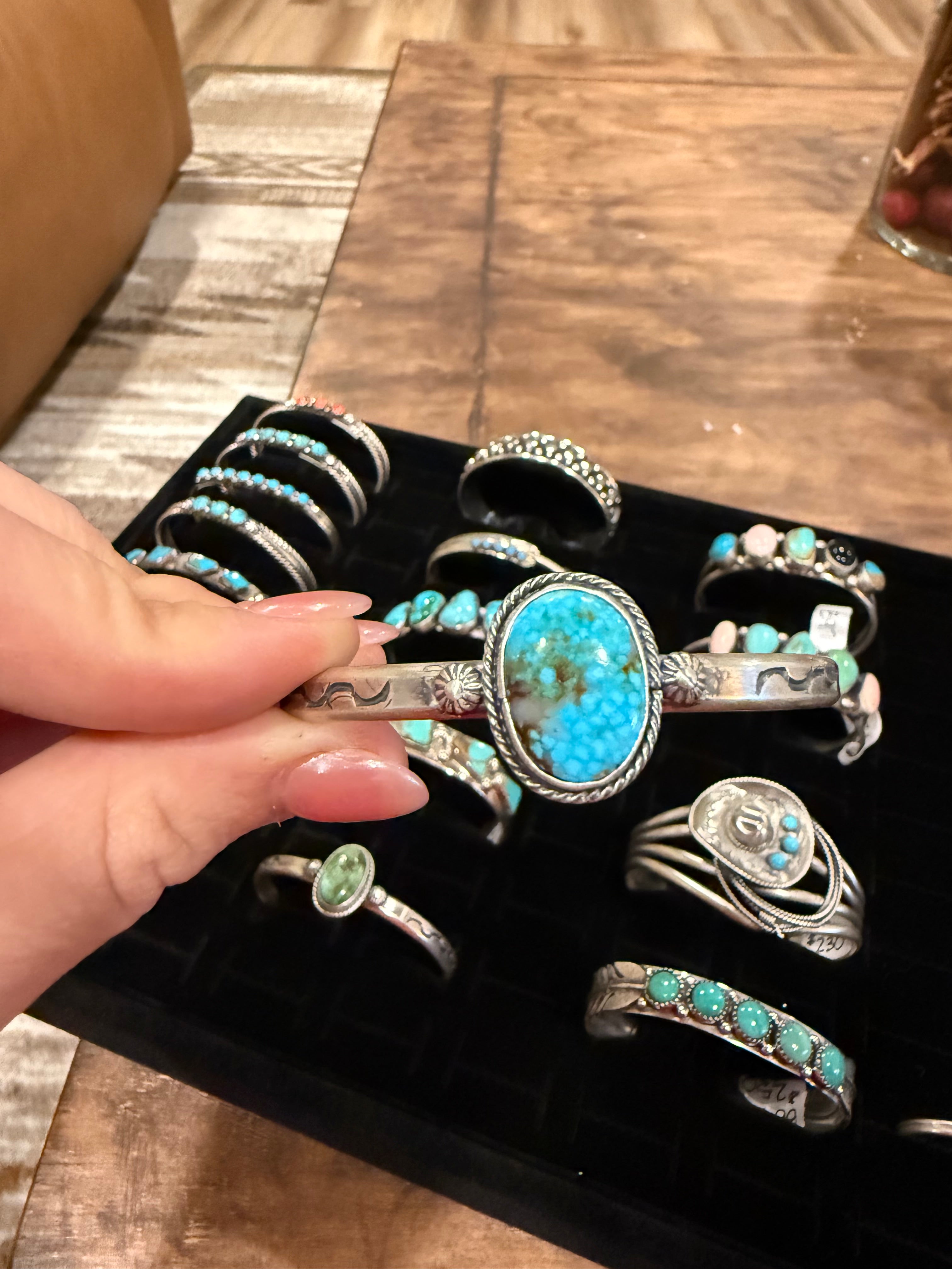 Kingman Turquoise One Stone Cuff