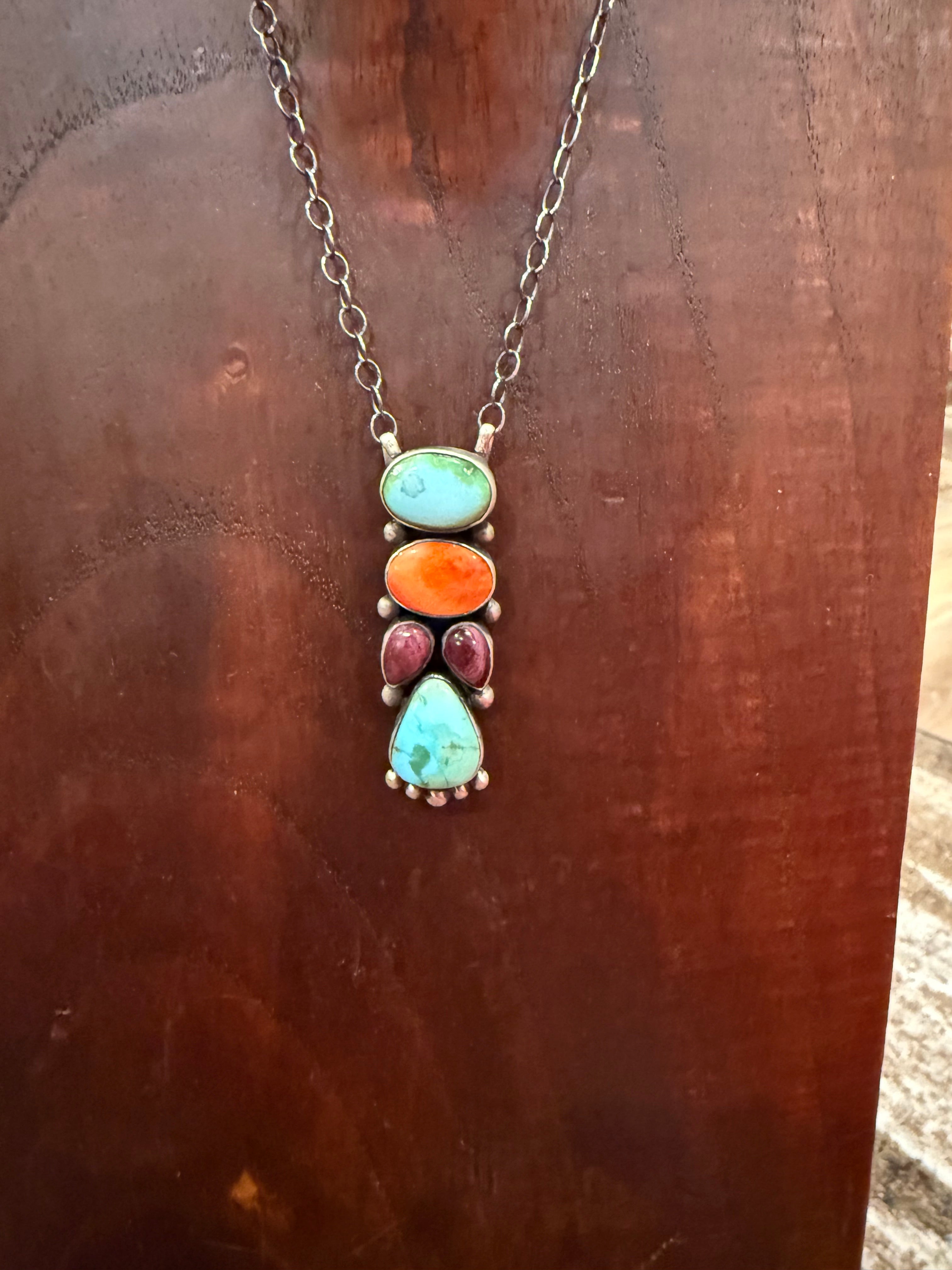 Multicolor Drop Necklace