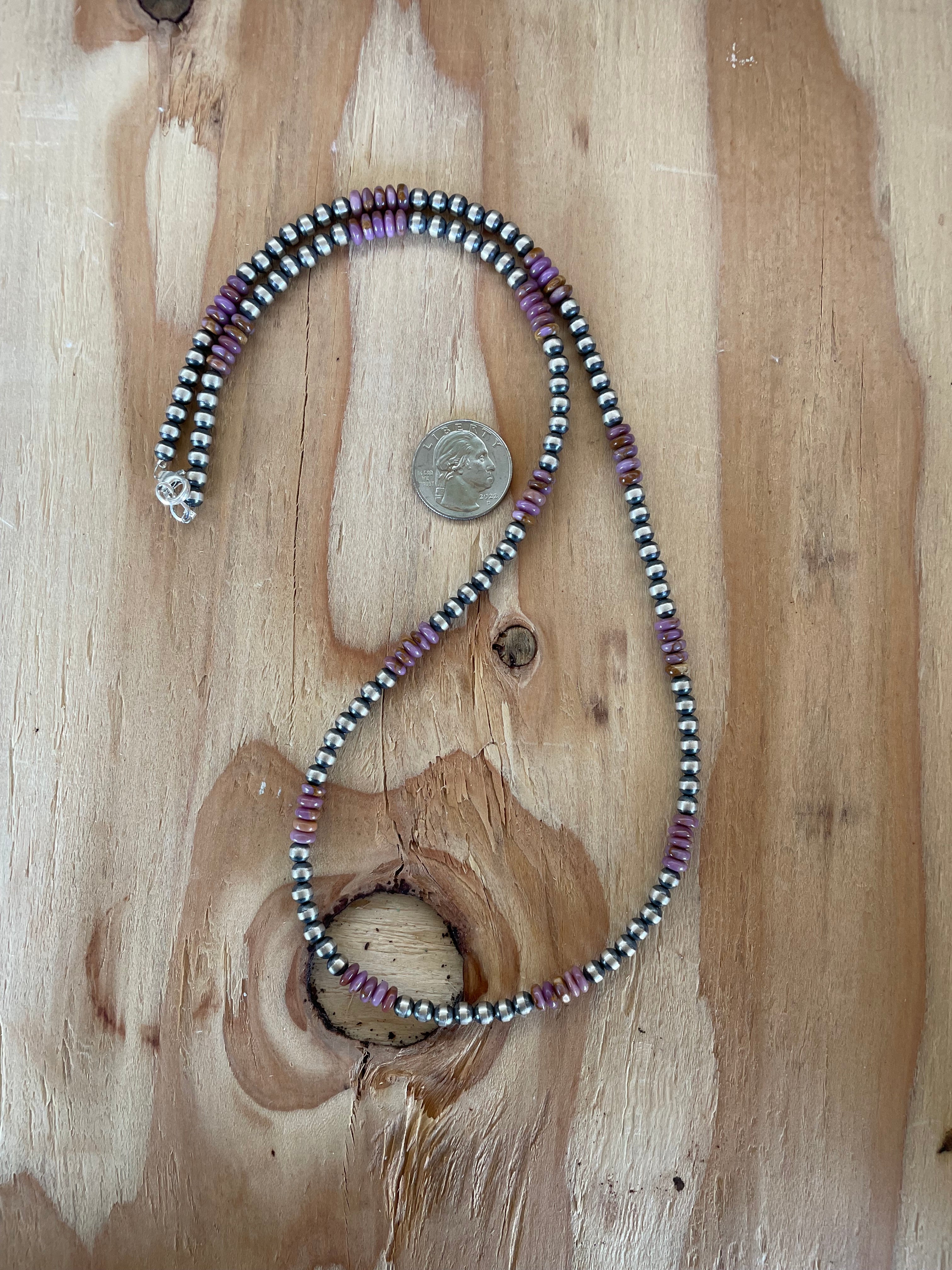 Sugalite & 5mm Navajos 14 Purple Necklace