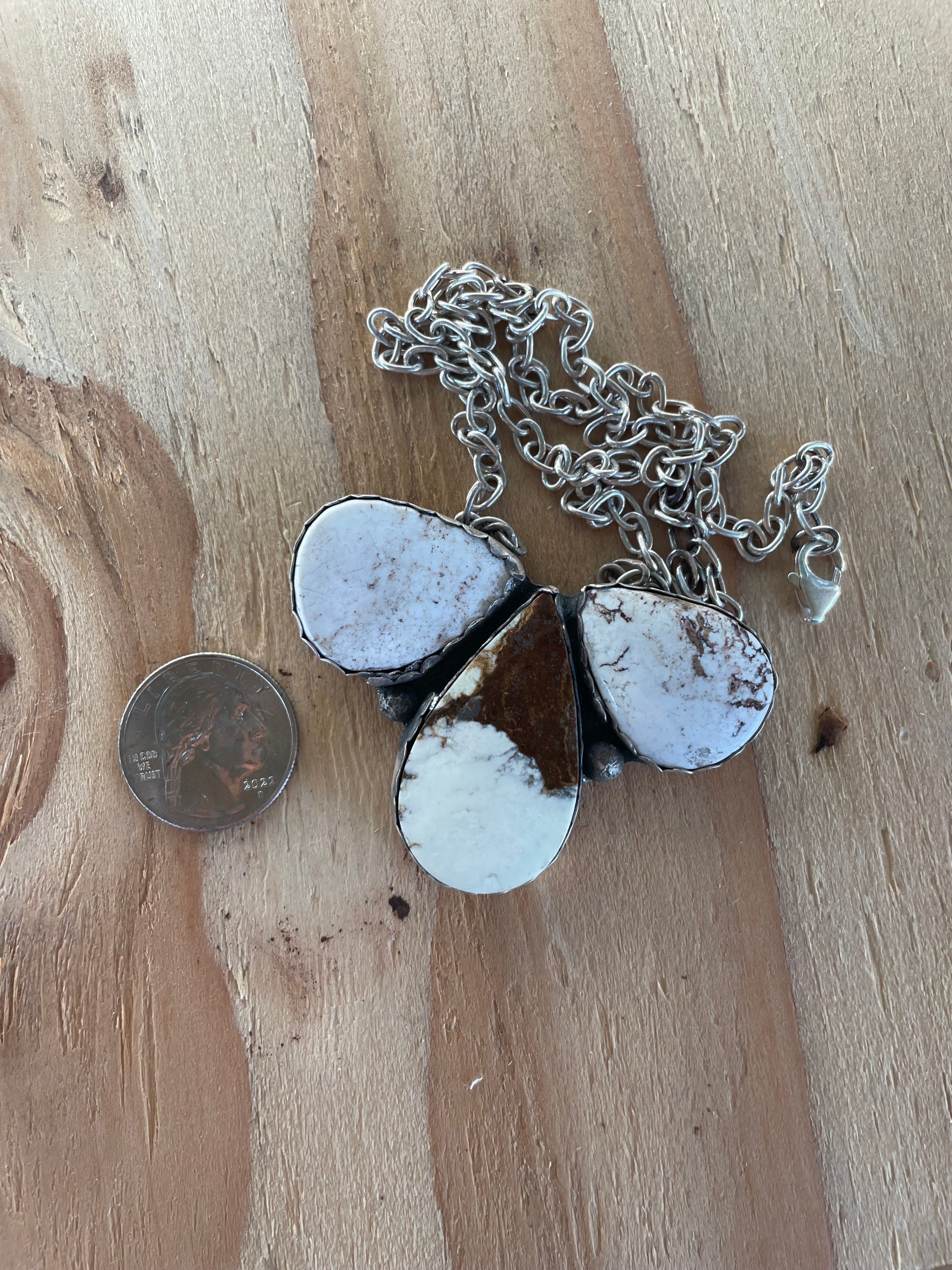 Three Stone Wild Horse Necklace