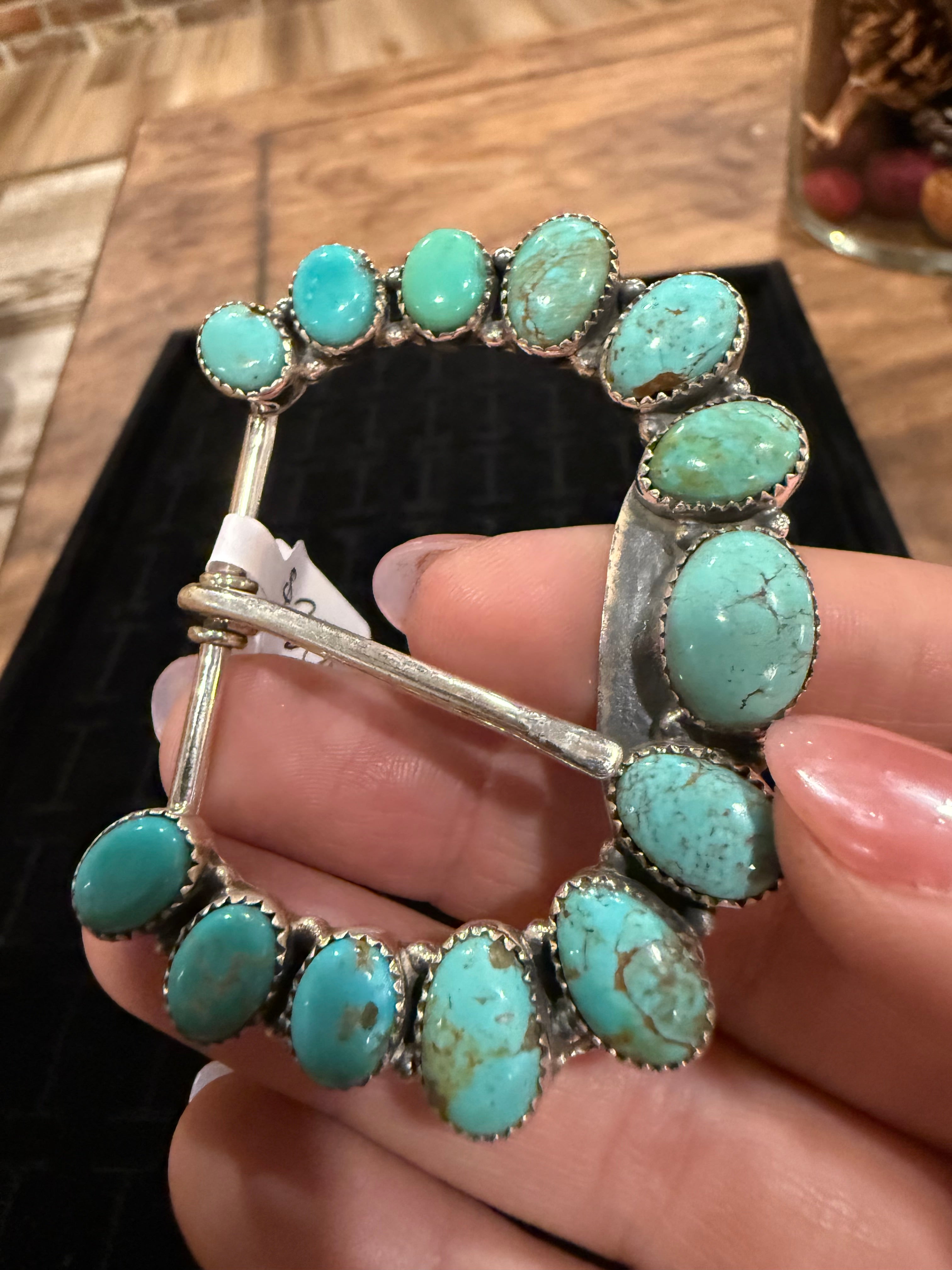 Round Turquoise Buckles