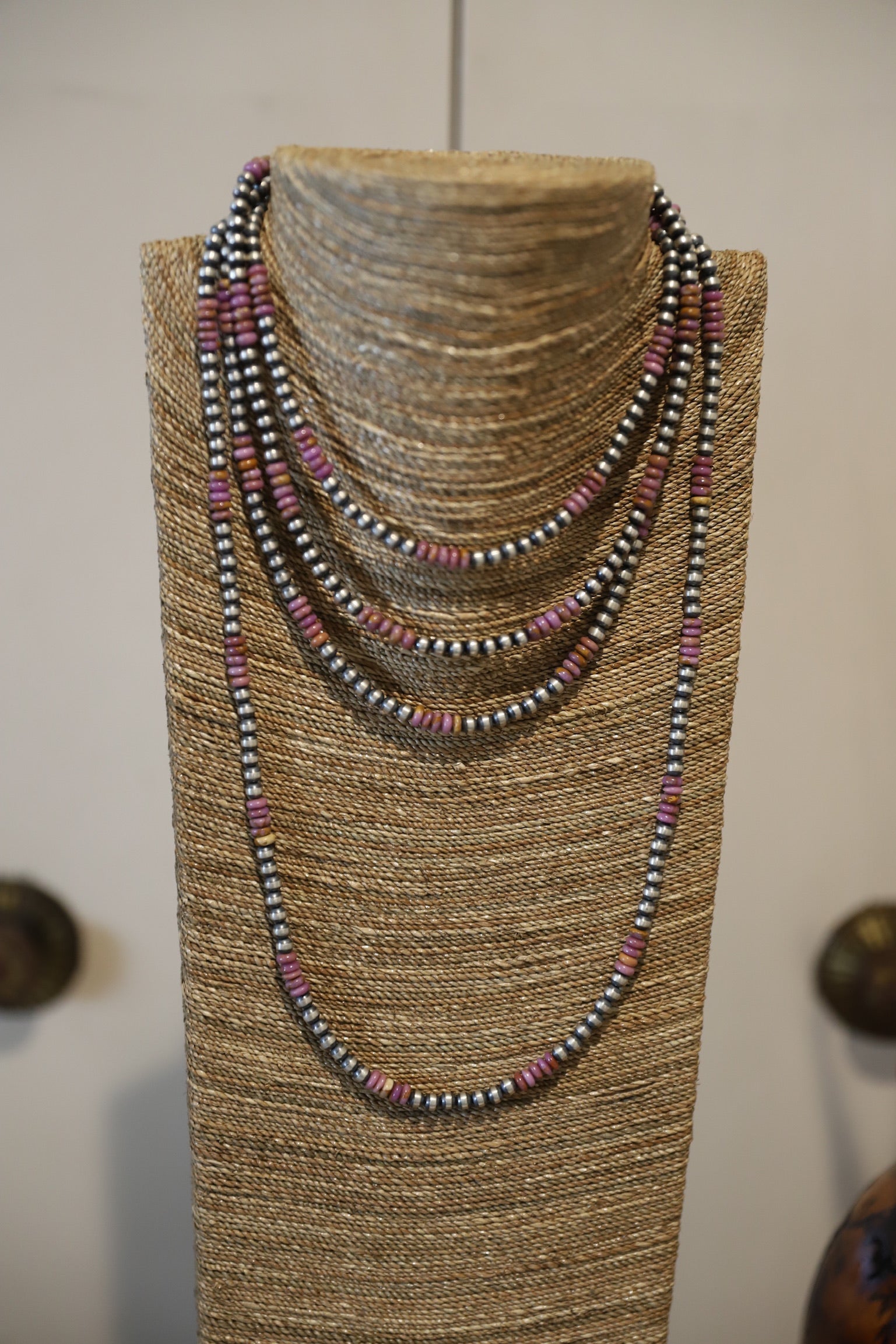 Sugalite & 5mm Navajos 7 Purple Necklace