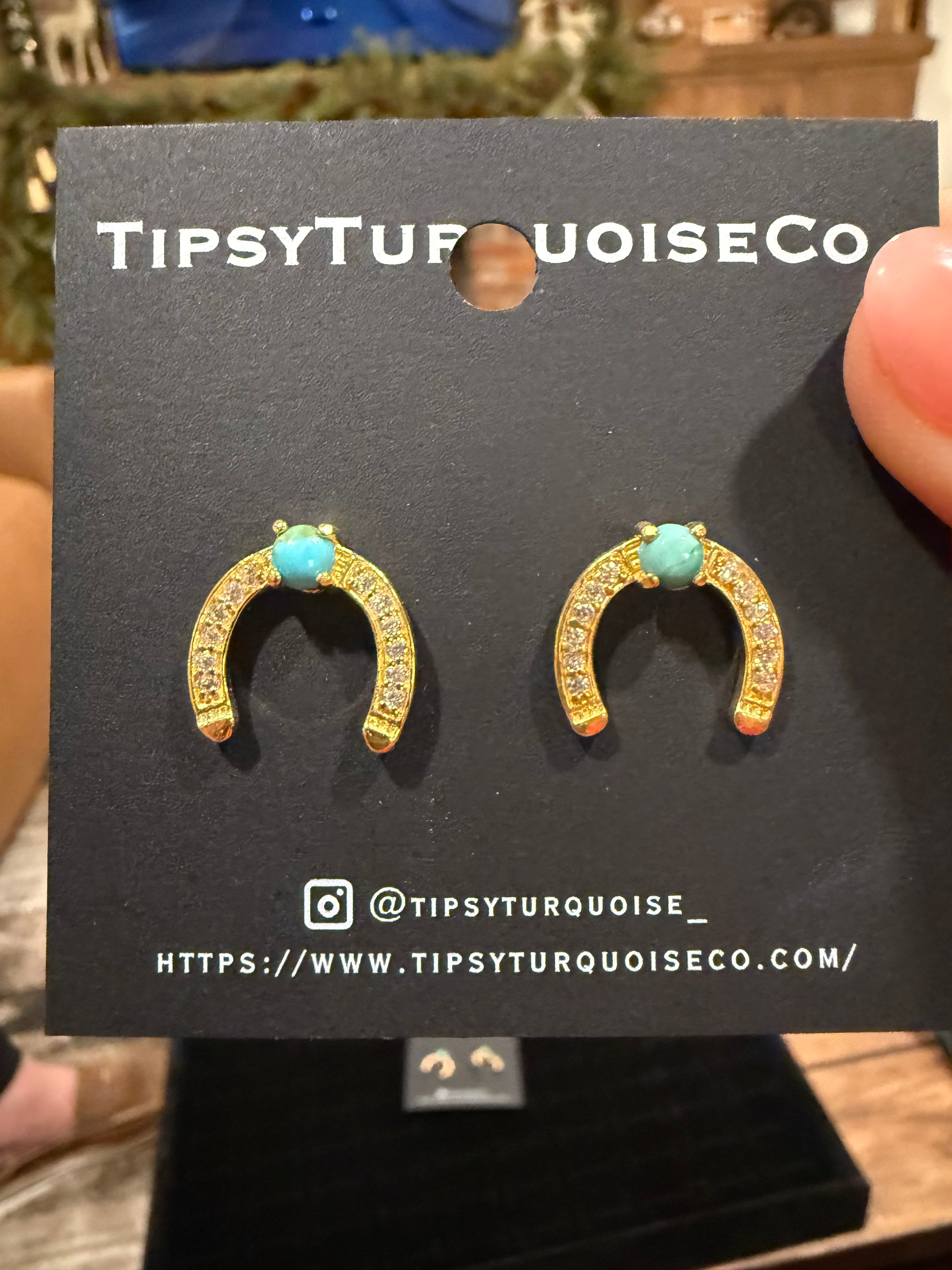 14k Gold Plate over Sterling Horseshoe Earrings