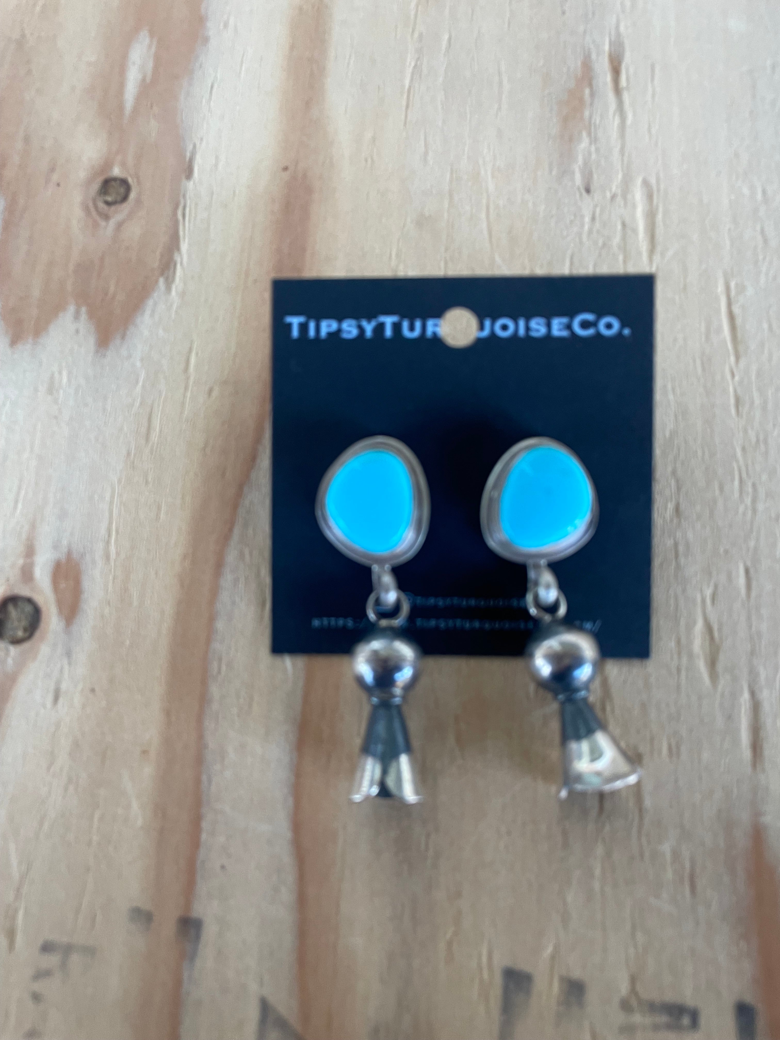 Turquoise with Blossom Earrings