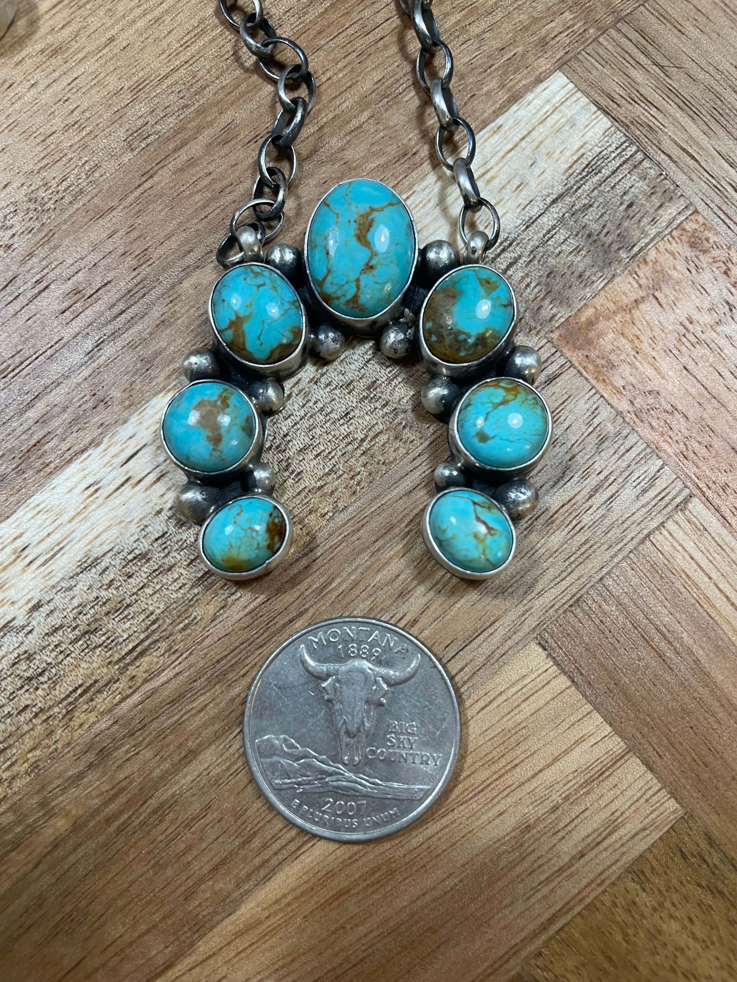 Turquoise Naja 7 Stone Necklace