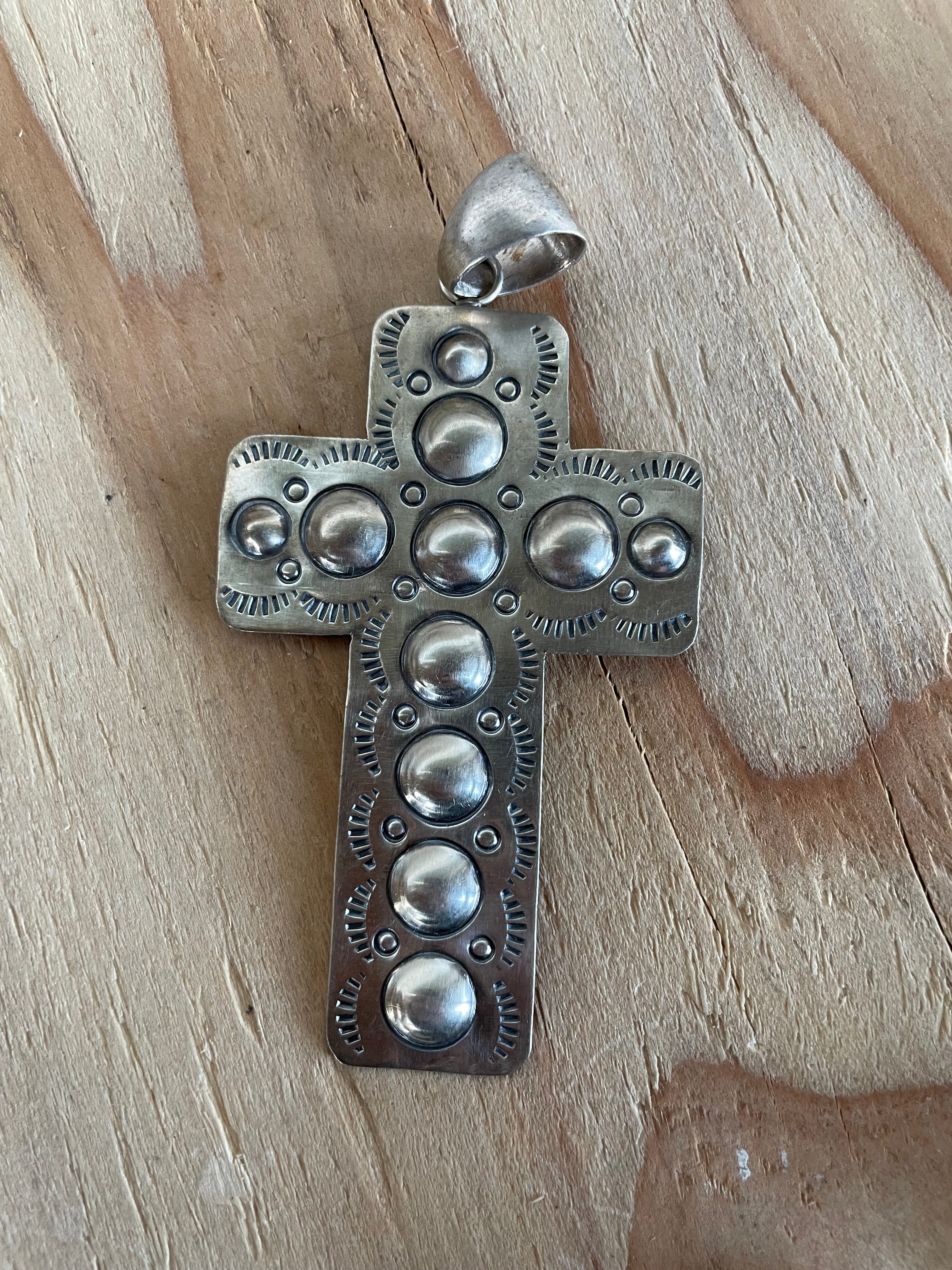 Sterling Silver Large Cross Pendant