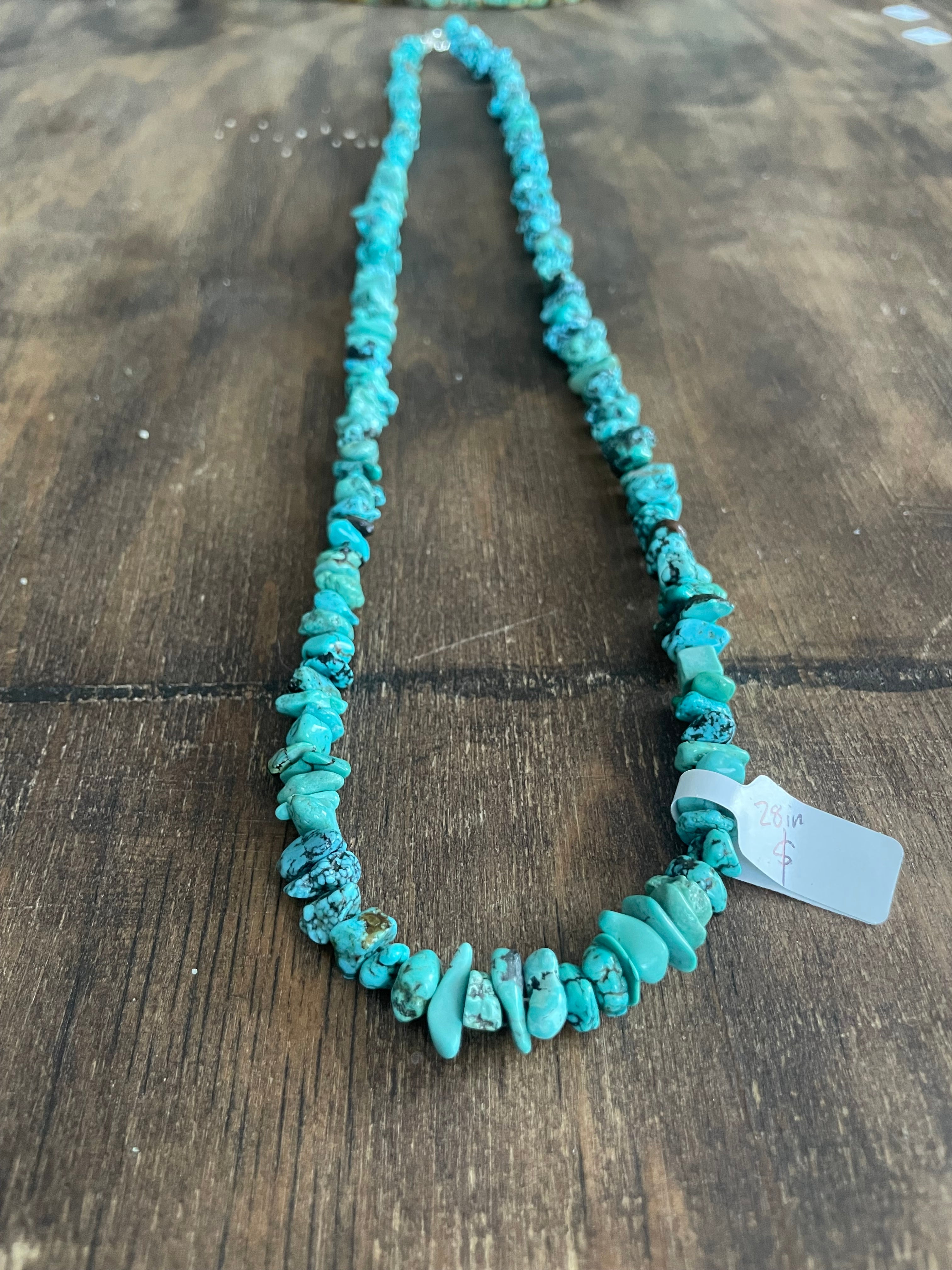 28in Stabilized Turquoise Necklace