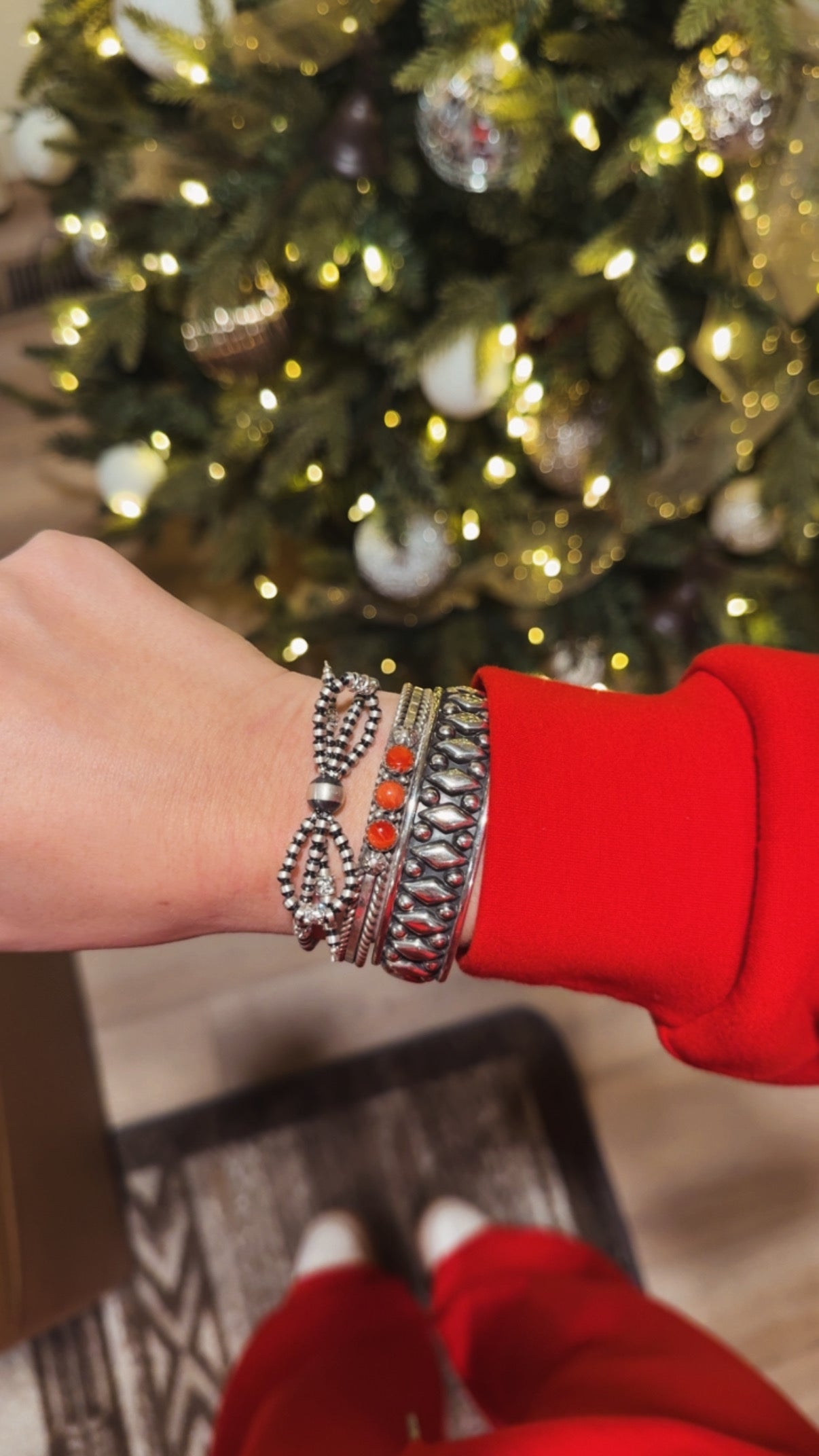 Sterling Silver Diamond Bubble Cuff