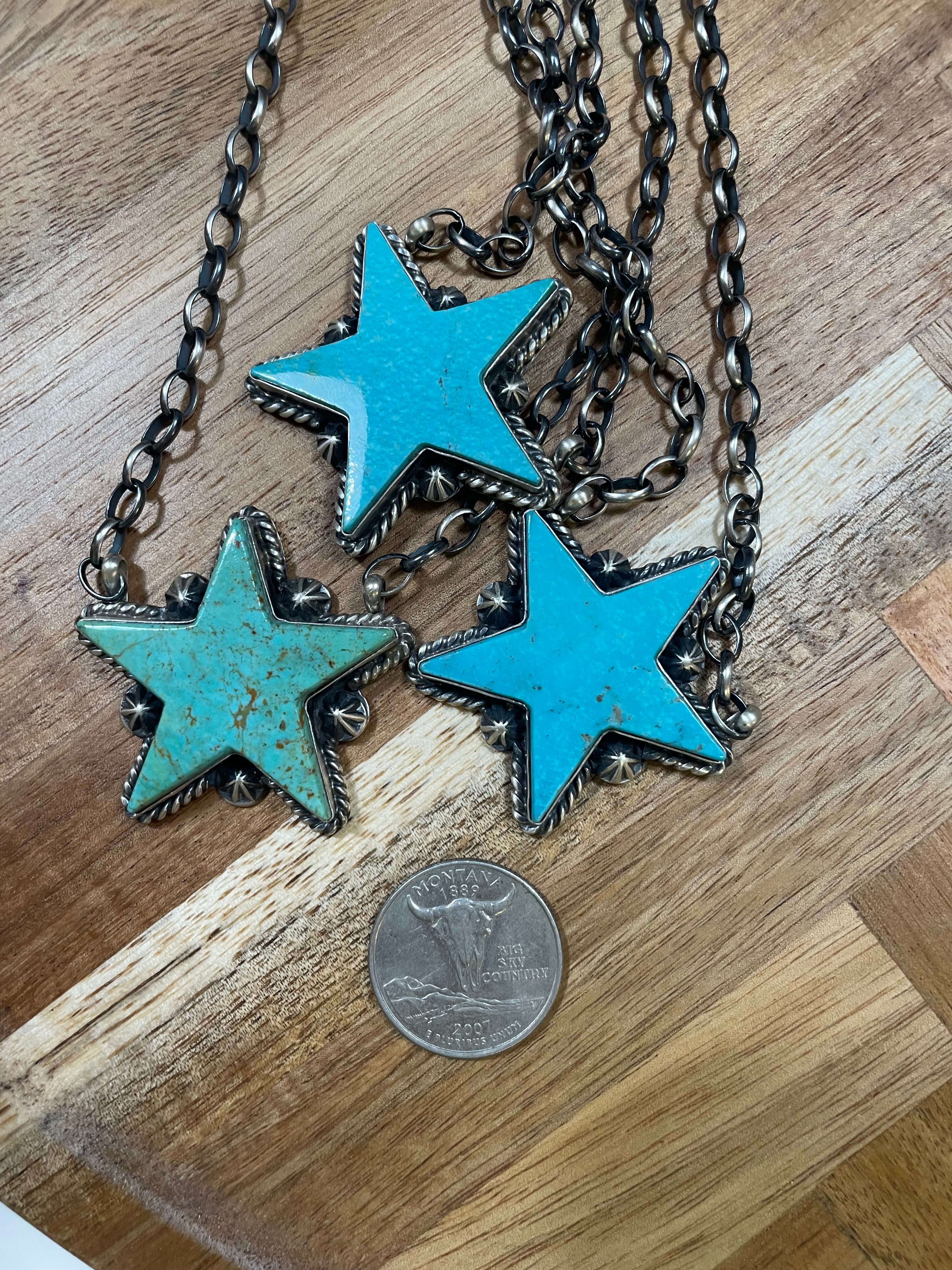 Kingman Turquoise Star Necklace