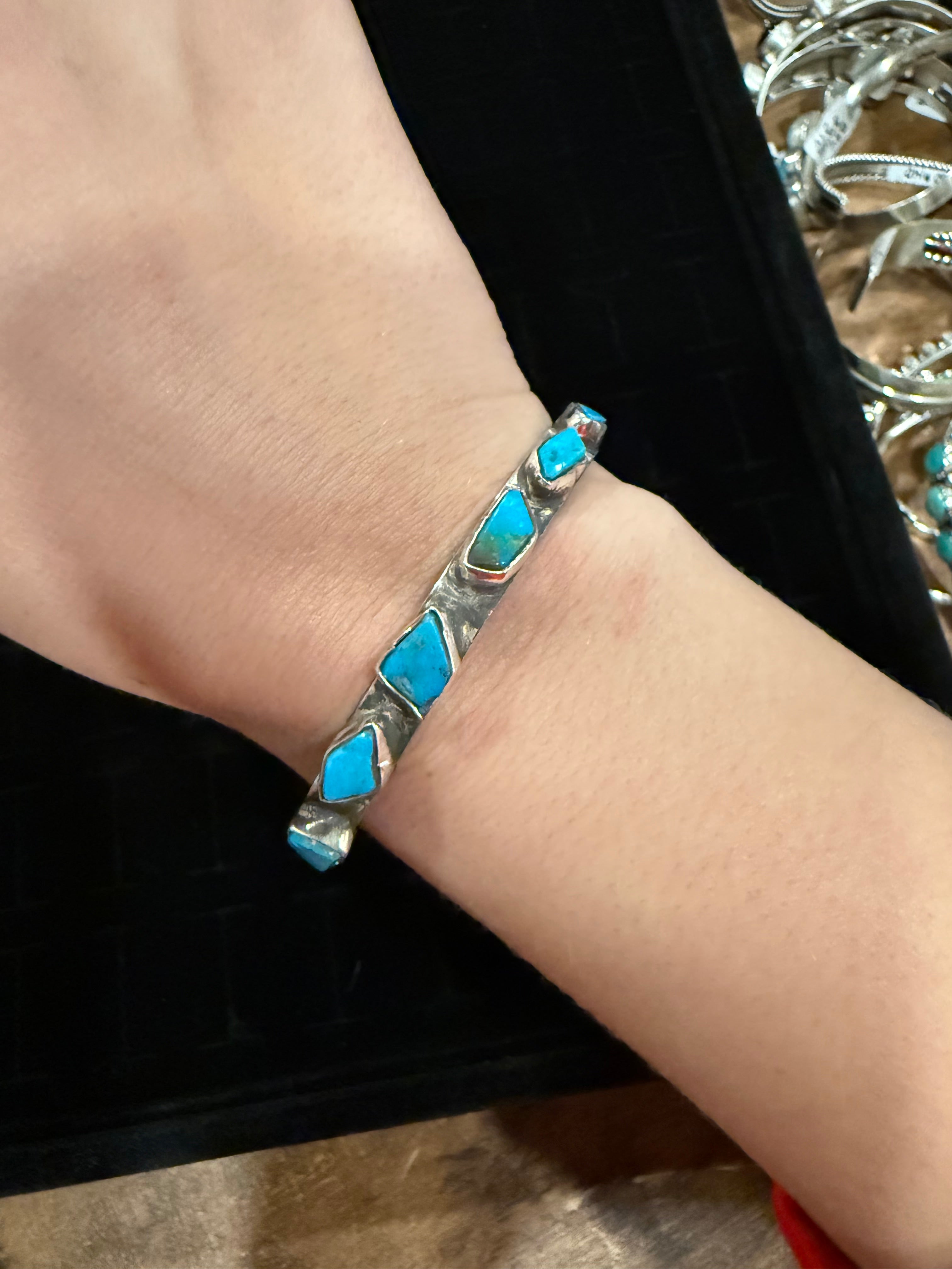 6 Triangle Stone Kingman Cuff