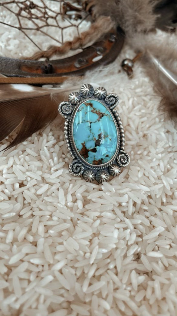 Large Turquoise Design Ring