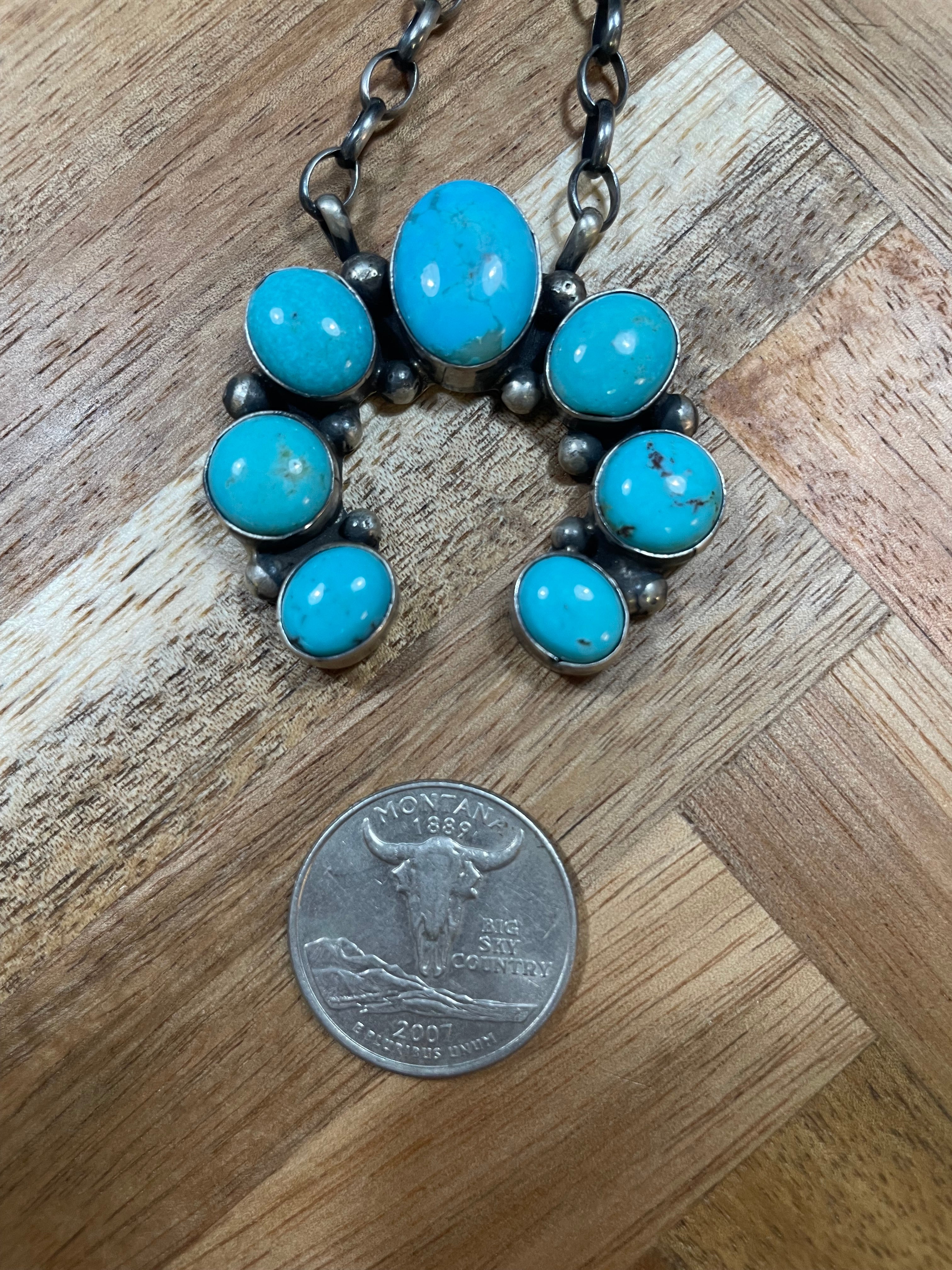 Turquoise Naja 7 Stone Necklace